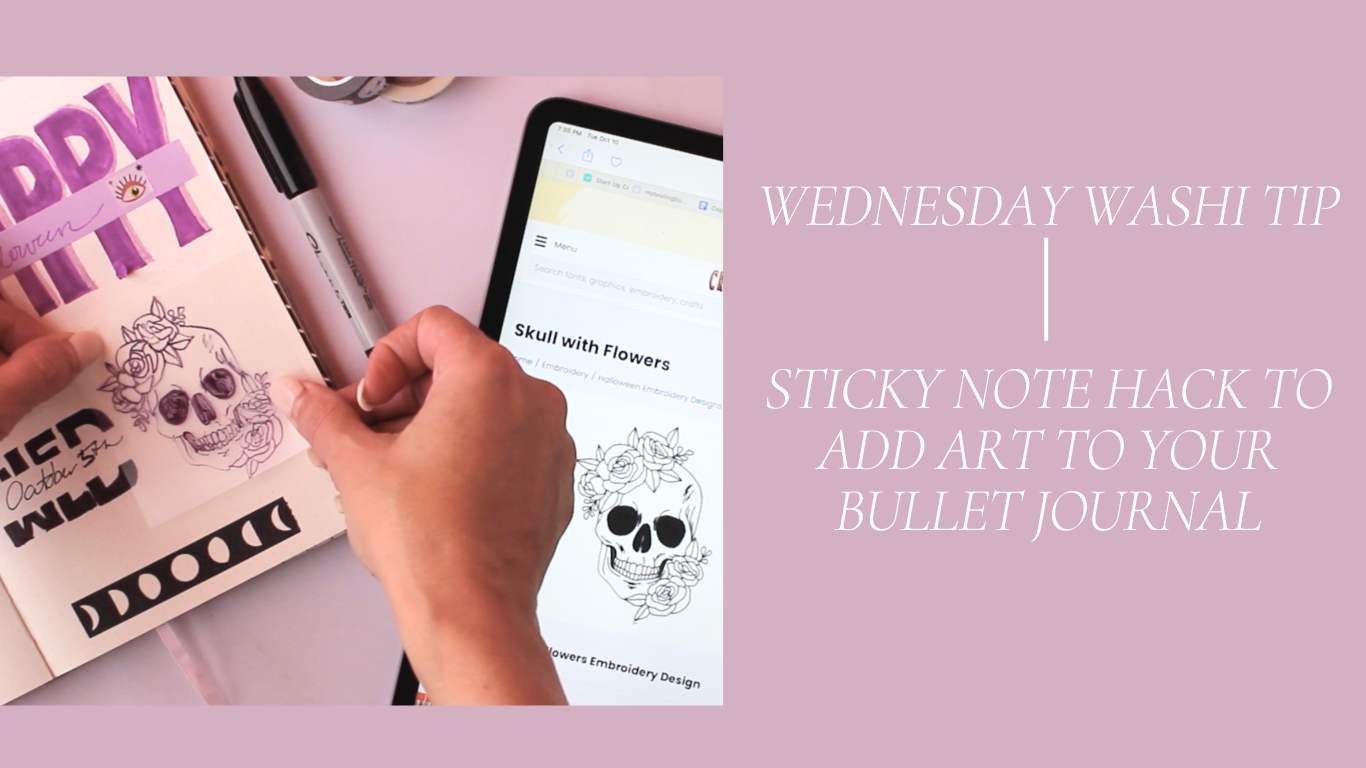 Add Artwork to Your BUJO - Wednesday Washi Tip