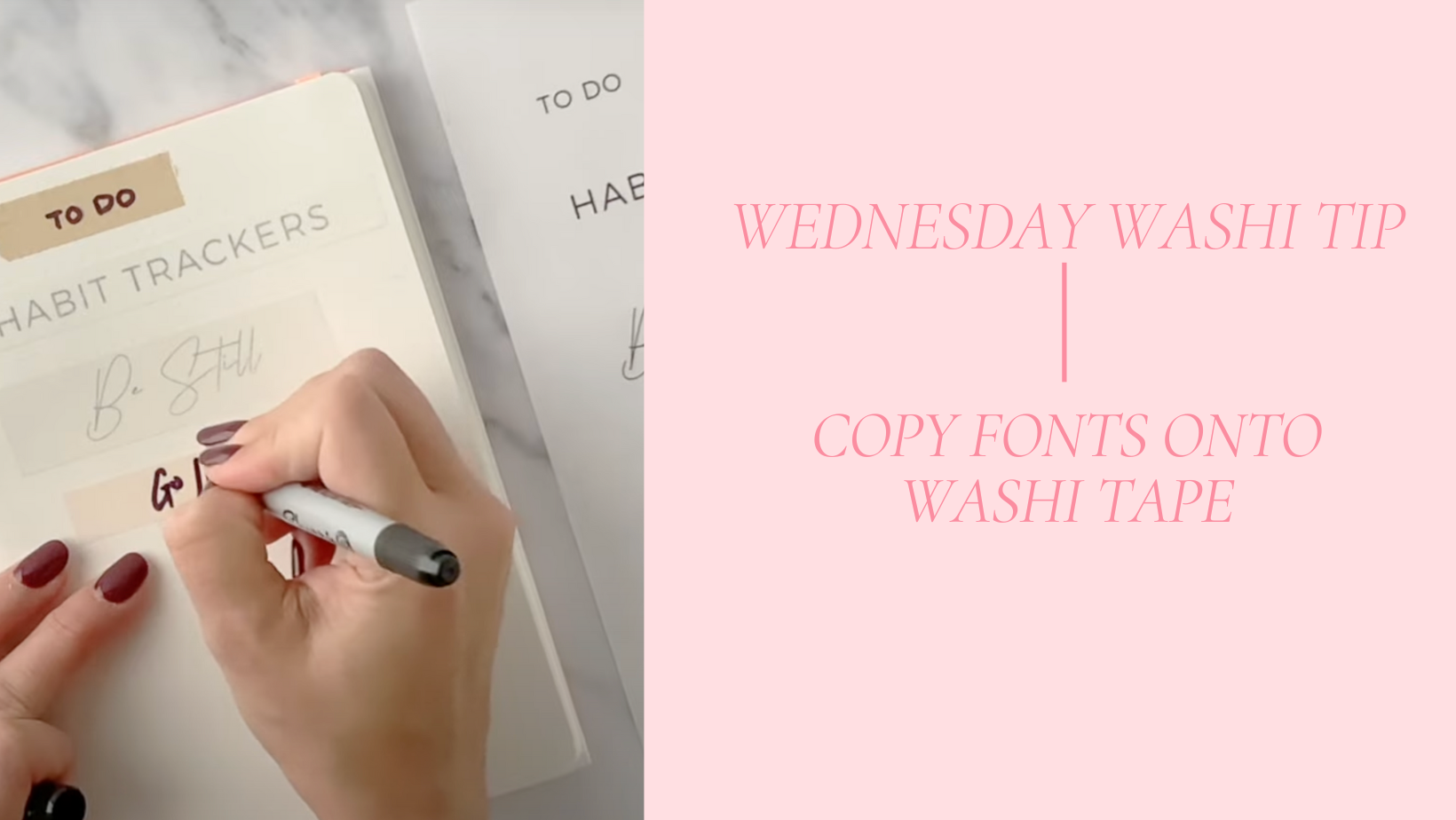 Wednesday Washi Tip - Copy Fonts onto Washi Tape