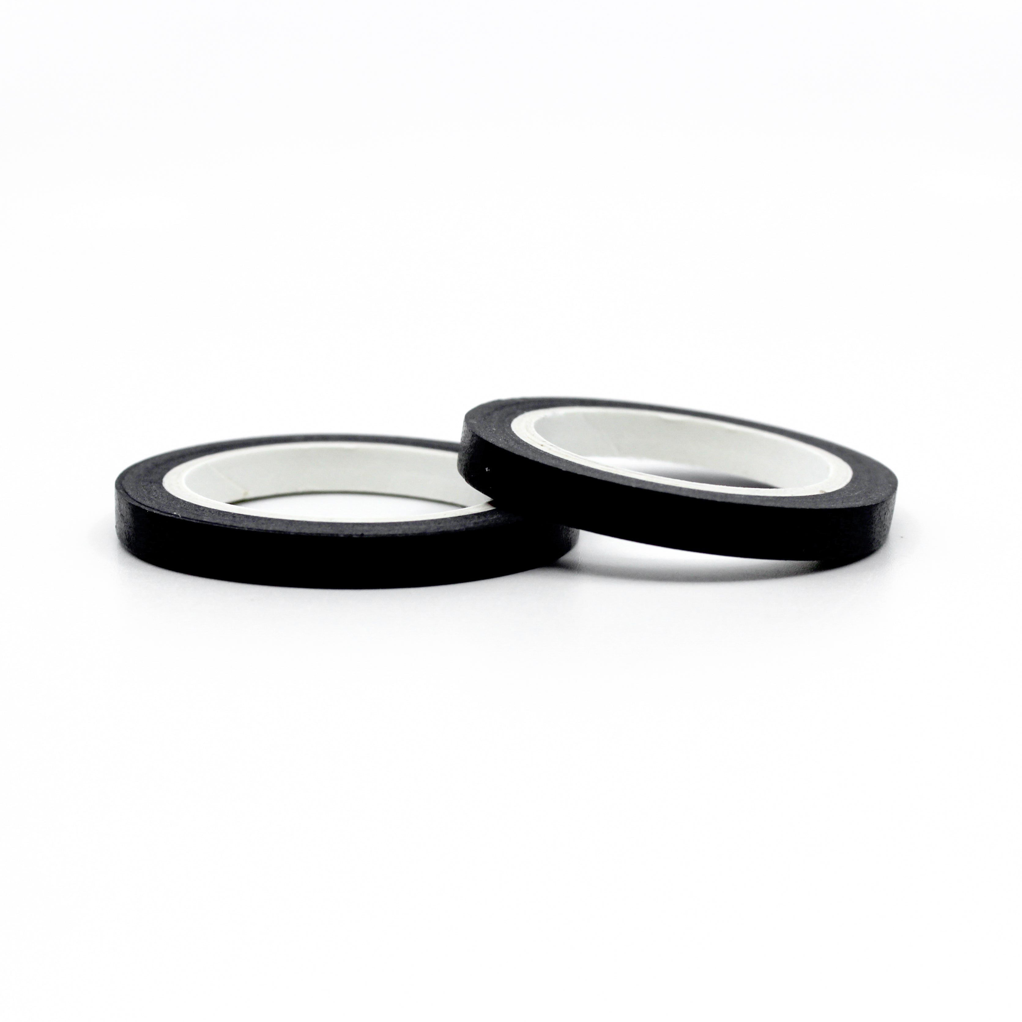 Elevate your creations with our captivating solid black washi tape, showcasing a bold and dramatic black tape that provides a versatile canvas for your crafts. This tape is sold at BBB Supplies Craft Shop.