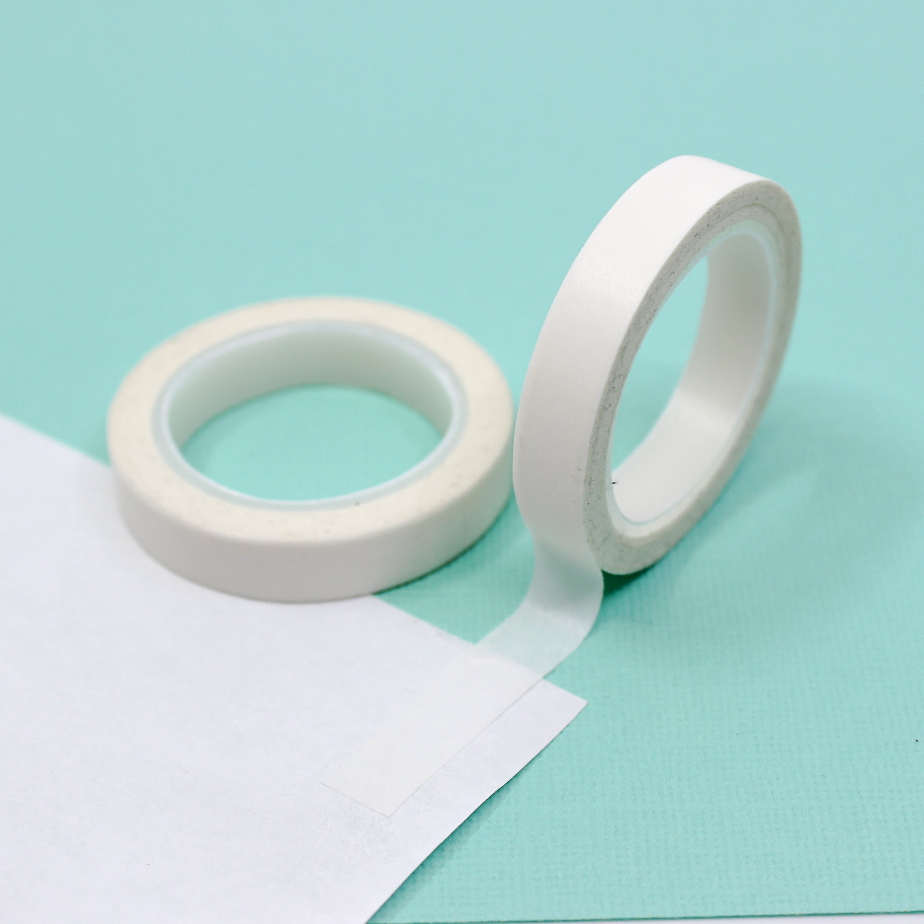 Enhance your crafts with our solid white washi tape, featuring a clean and minimalist design in a classic white hue, perfect for adding a versatile and elegant touch to your projects. This tape is sold exclusively at BBB Supplies Craft Shop.