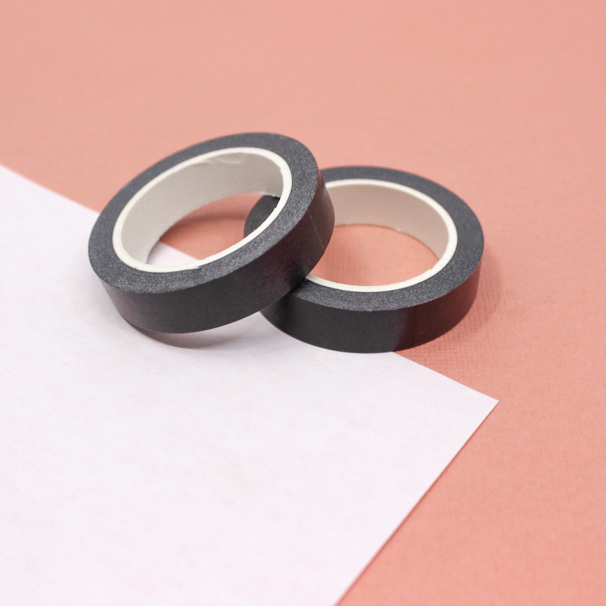 Infuse your projects with the elegance of black using our washi tape, adorned with a solid black design that adds a timeless and sophisticated element to your crafts. This tape is sold at BBB Supplies Craft Shop.