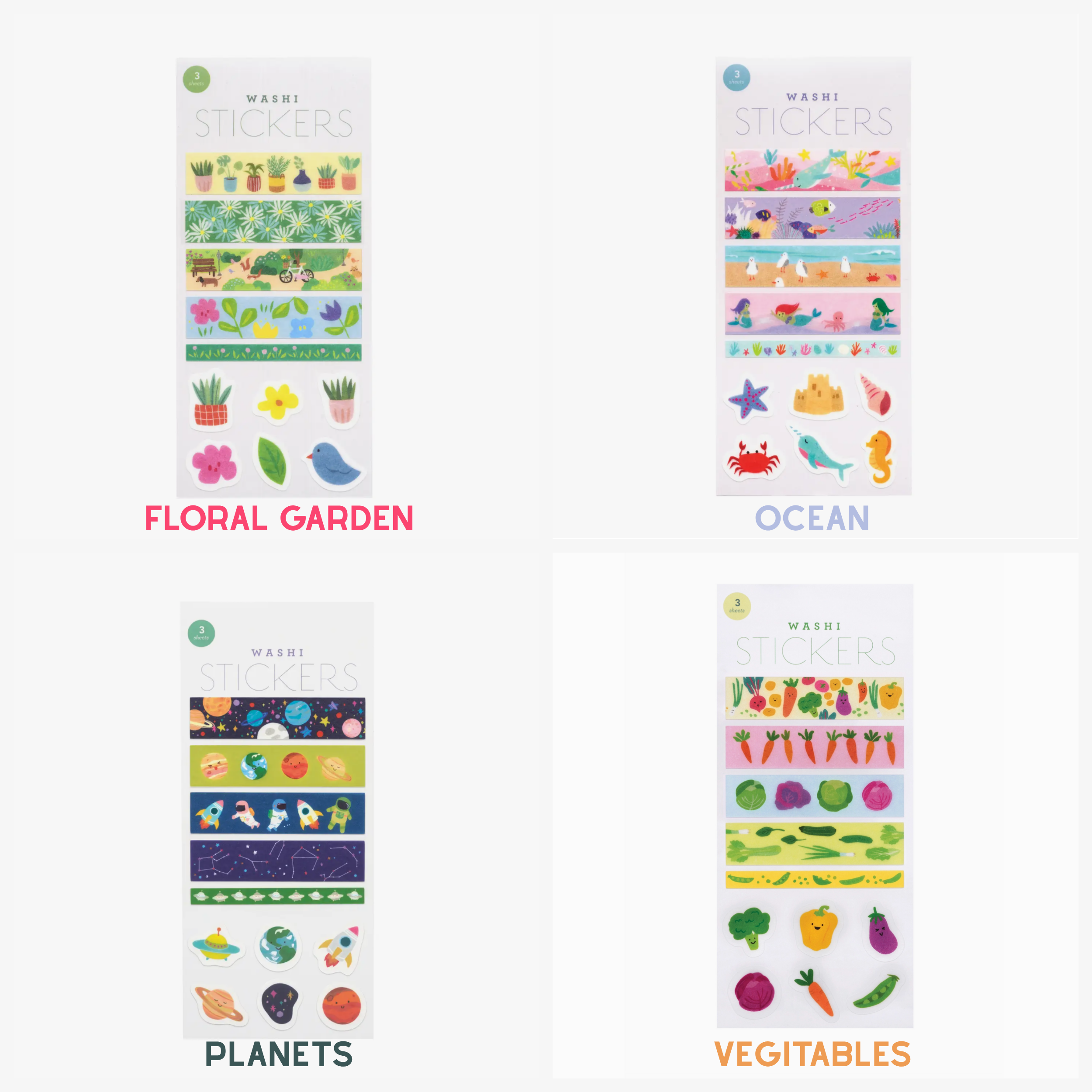 Washi Sticker Sheets