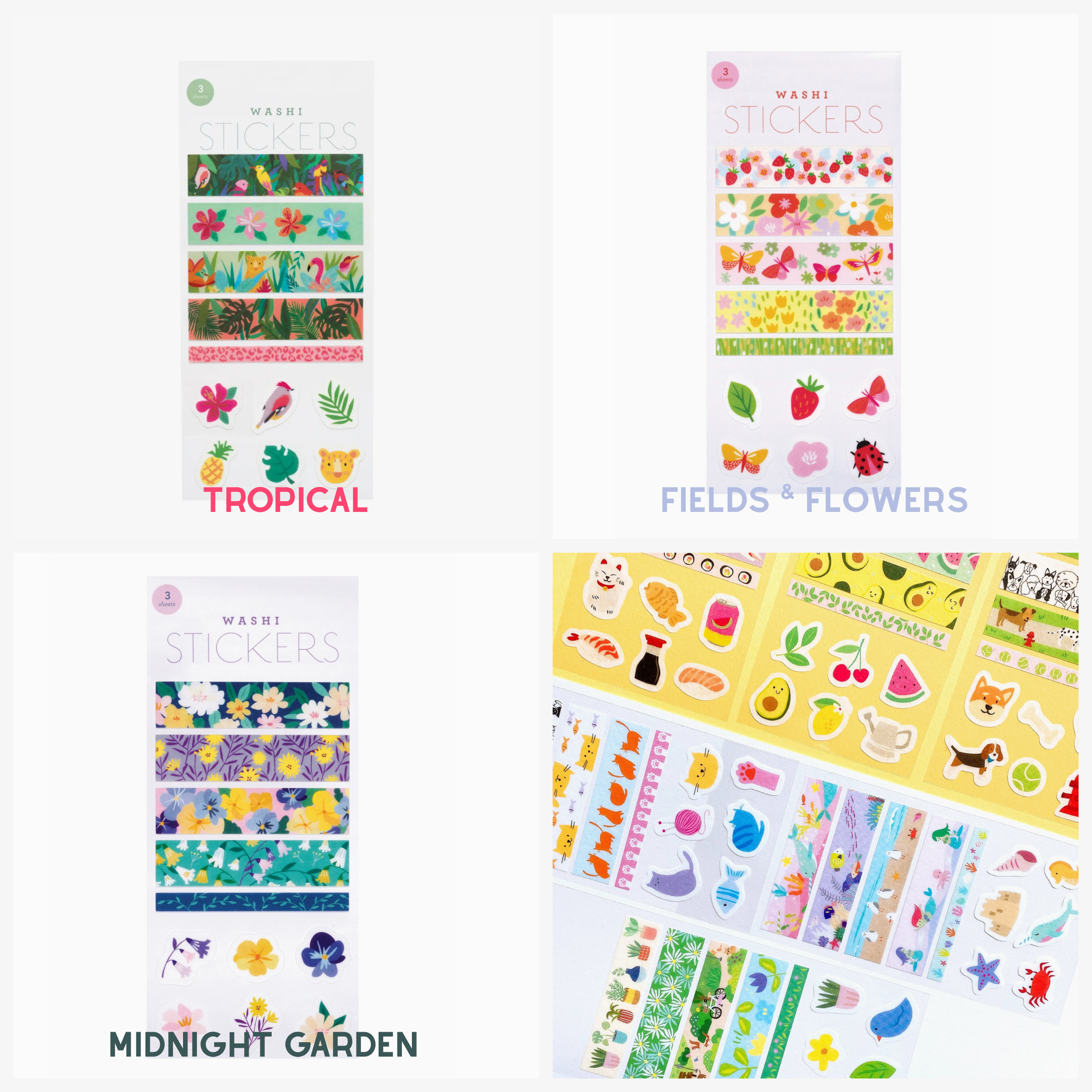 Washi Sticker Sheets