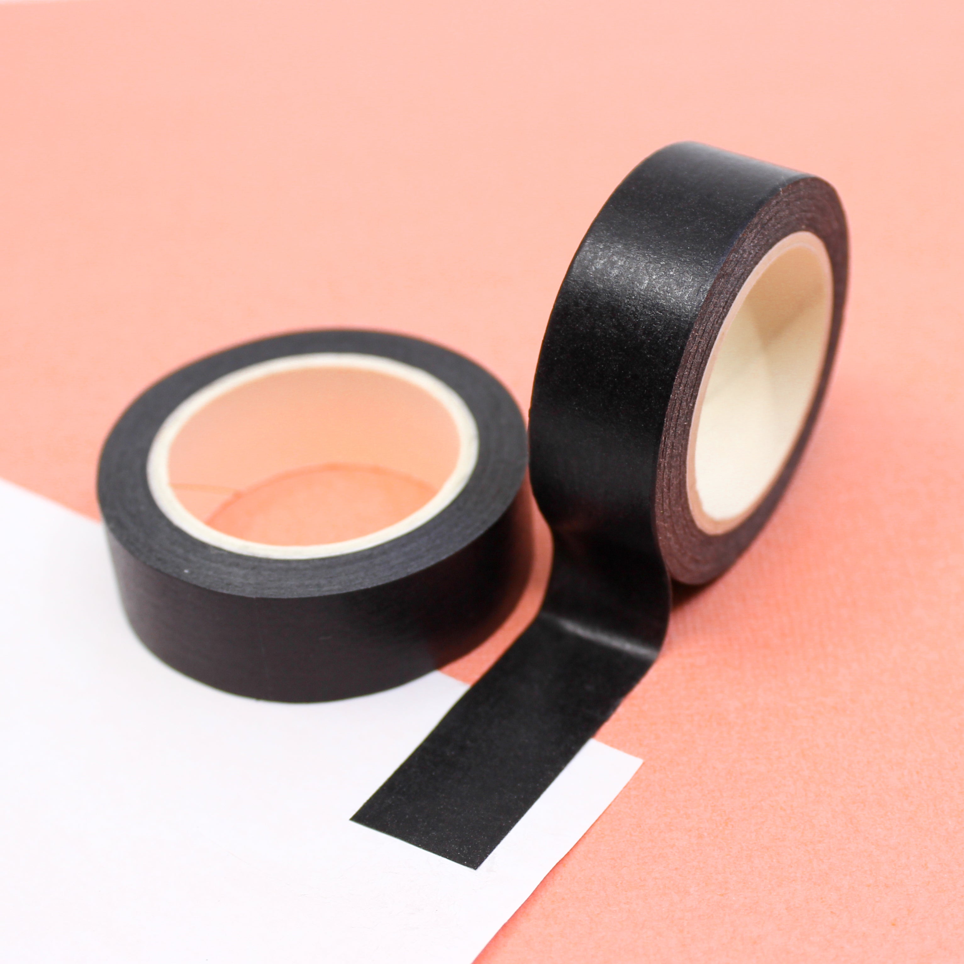 Elevate your creations with our captivating solid black washi tape, showcasing a bold and dramatic black tape that provides a versatile canvas for your crafts. This tape is sold at BBB Supplies Craft Shop.