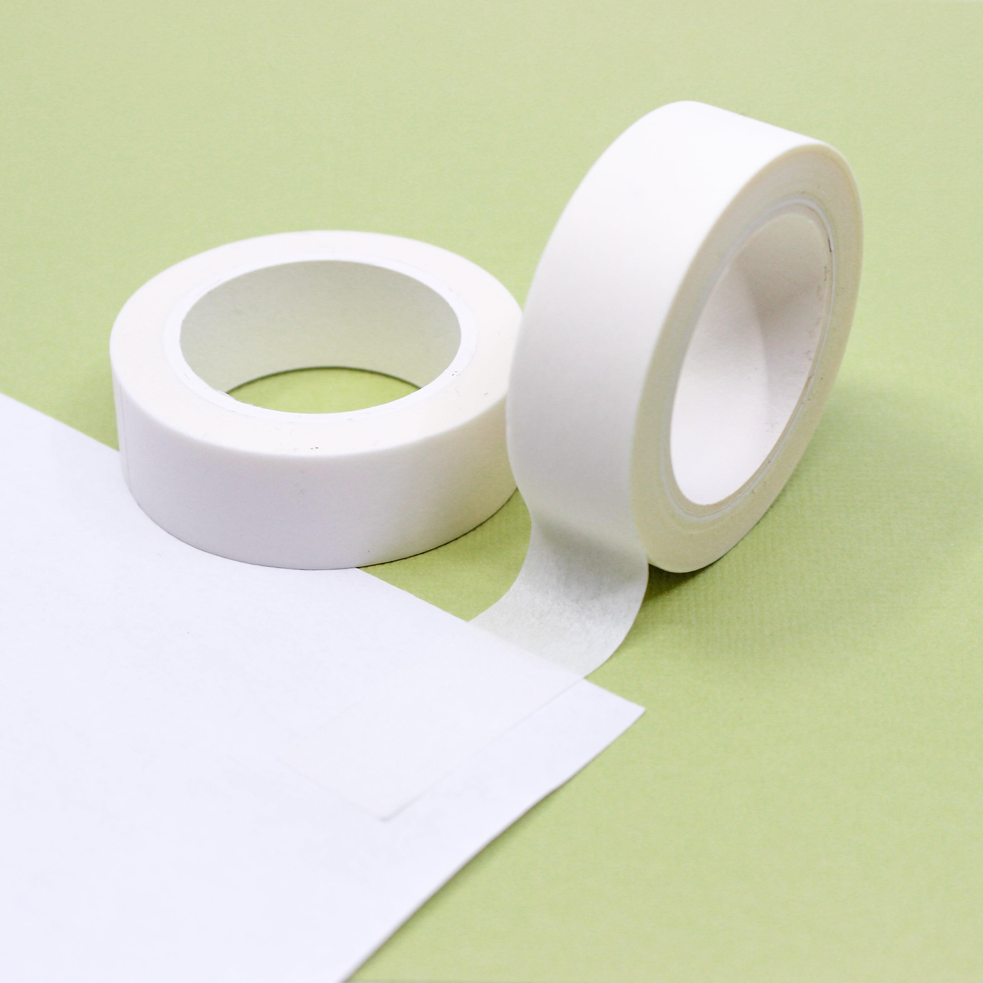 Elevate your creations with our captivating solid white washi tape, showcasing a simple and sleek white tape that provides a versatile background for your crafts. This tape is sold exclusively at BBB Supplies Craft Shop.