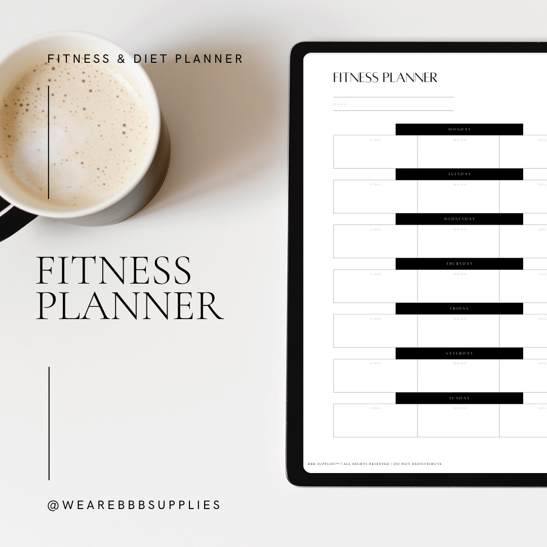 Fitness Planner & Health Tracker Printable