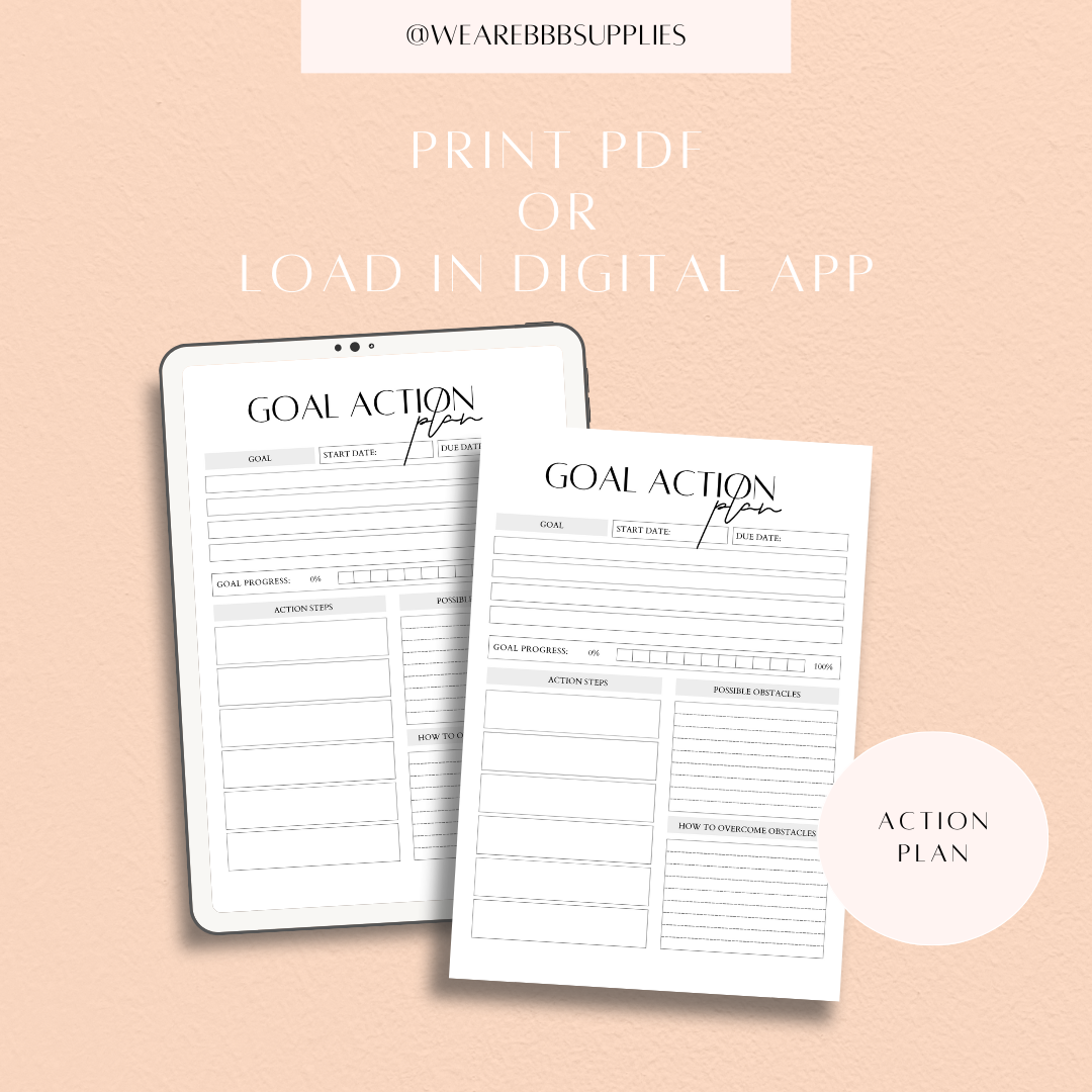 Goal Action Plan Simple Printable
