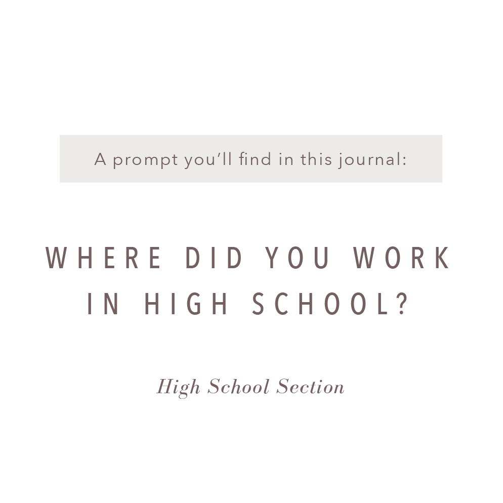 This grey Ccolor autobiography journal has prompts to help you write your story. This journal is from promptly and sold at BBB Supplies Craft Shop.