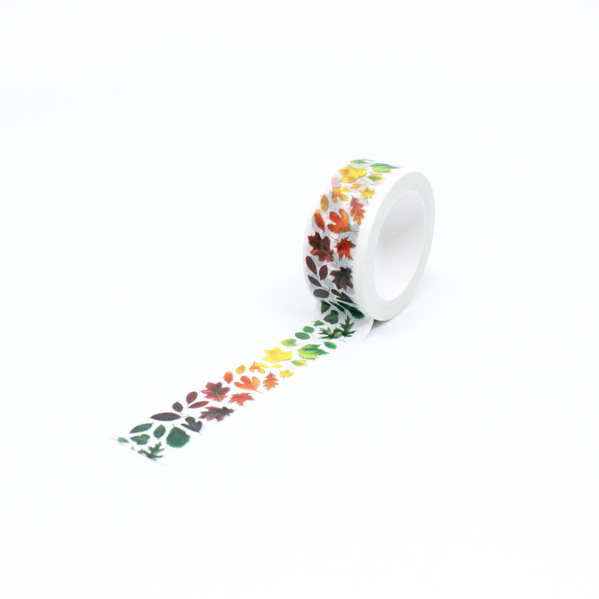 Embrace the beauty of fall with our vibrant autumn leaf washi tape, featuring a colorful assortment of leaves that capture the essence of the season. This tape is designed by Bottle Branch and sold at BBB Supplies Craft Shop.