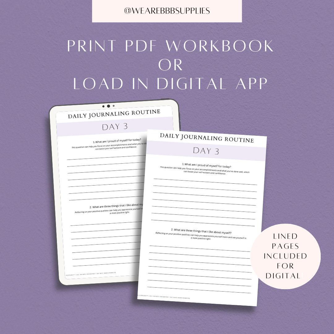 This printable journaling guide offers a 30-day journey to self-love through thoughtful prompts and exercises designed to encourage reflection and positivity. Perfect for anyone looking to cultivate a deeper sense of self-compassion and appreciation. Printable is from BBB Supplies Craft Shop.