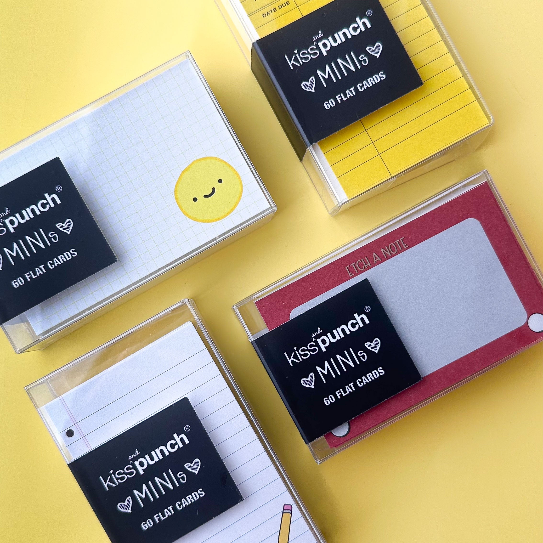 Mini Smiley Face Notecards with vibrant smiley designs, perfect for happy notes, thank-you cards, or gift tags. Fun and cheerful stationery for spreading joy.