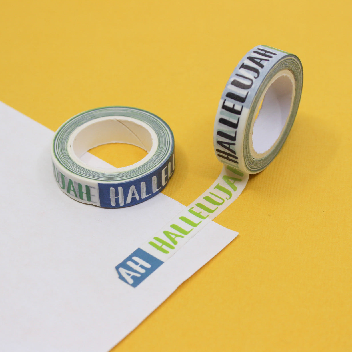 Enhance your Bible journaling experience with our faith-themed washi tape, ideal for adding meaningful and encouraging phrases to your pages, deepening your spiritual reflection. This tape is sold at BBB Supplies Craft Shop.