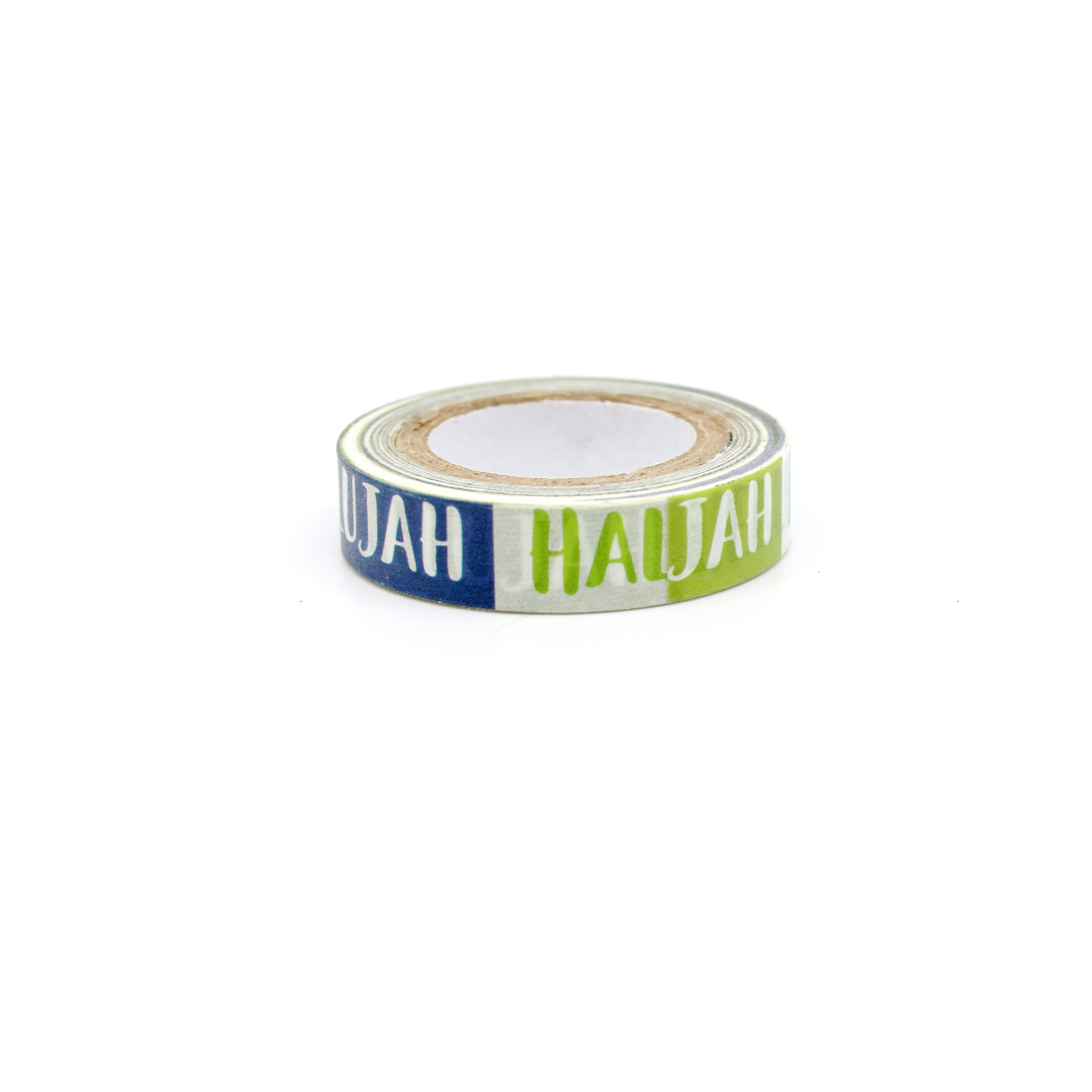 Enhance your Bible journaling experience with our faith-themed washi tape, ideal for adding meaningful and encouraging phrases to your pages, deepening your spiritual reflection. This tape is sold at BBB Supplies Craft Shop.