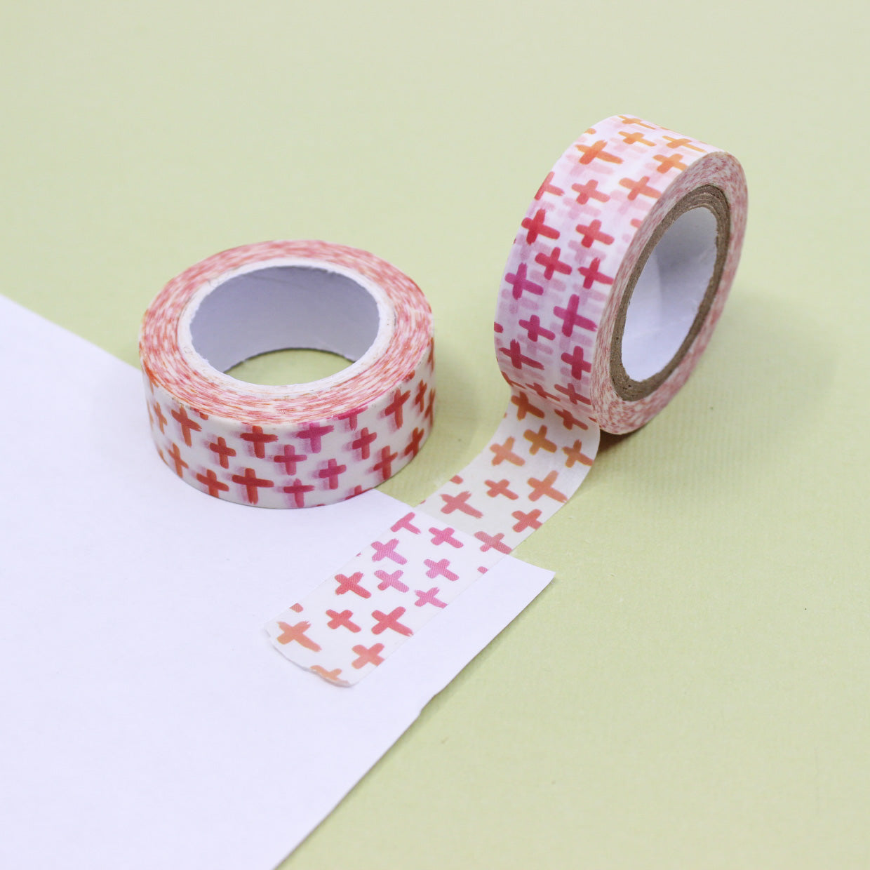 Celebrate faith with our modern-themed washi tape adorned with stylish cross patterns, ideal for adding a fashionable and spiritual touch to your crafts, embodying the essence of modern spirituality. This tape is sold at BBB Supplies Craft Shop.