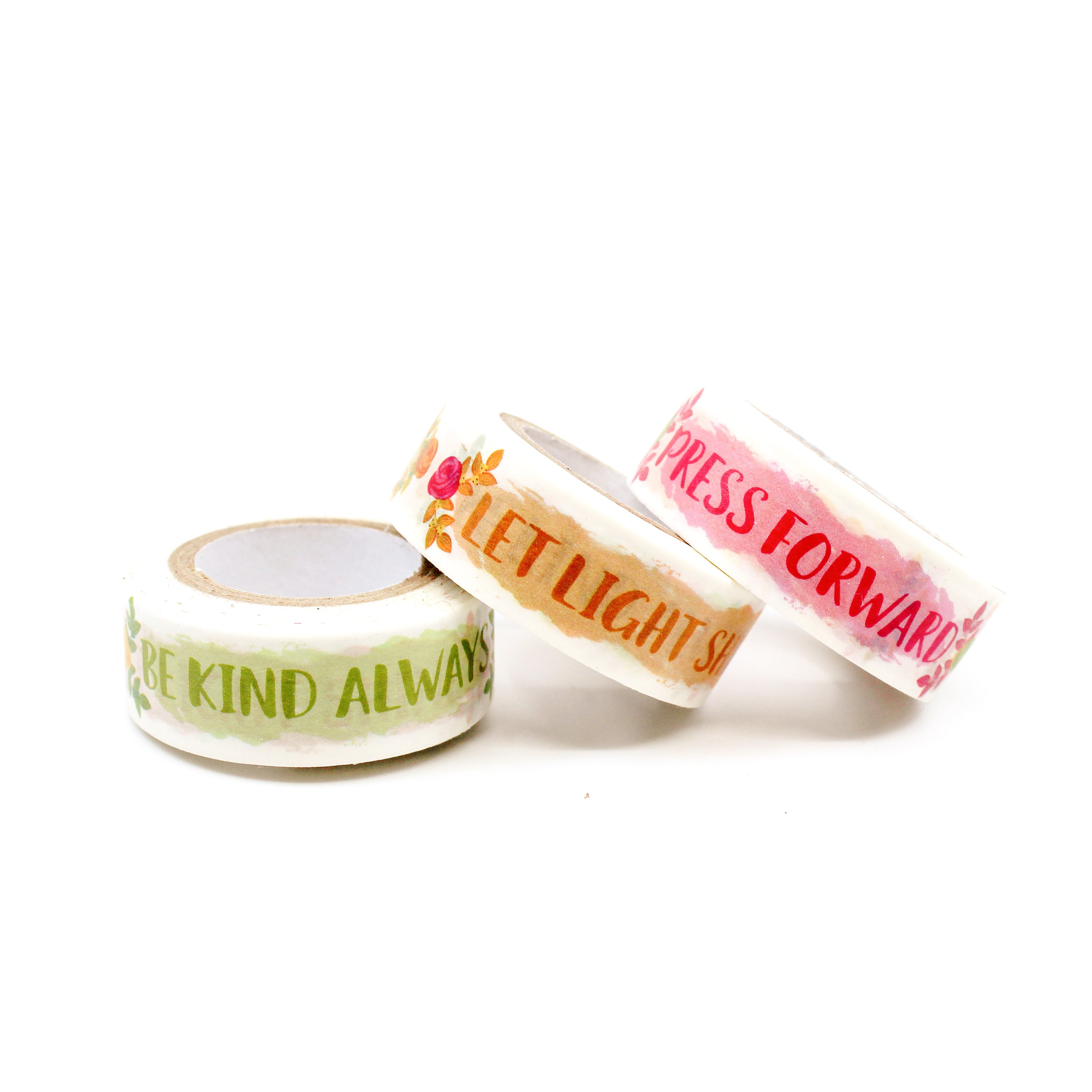 Enhance your Bible journaling experience with our faith-themed washi tape, ideal for adding meaningful and encouraging phrases to your pages, deepening your spiritual reflection. This tape is sold at BBB Supplies Craft Shop.