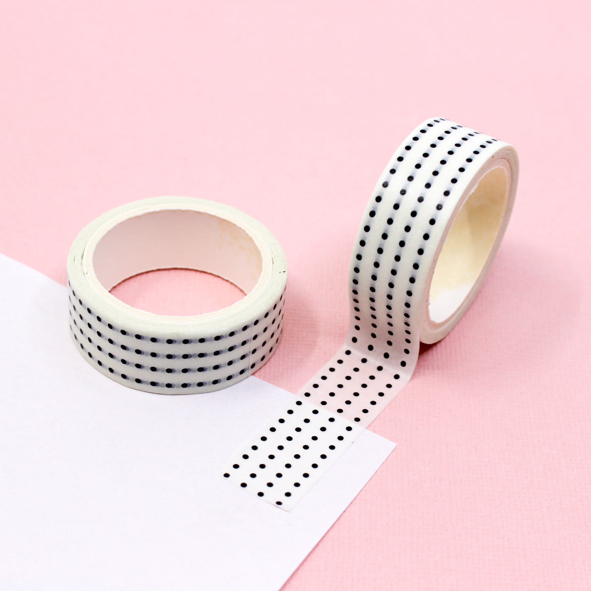Enhance your journaling experience with this versatile washi tape featuring a dotted grid pattern. Perfect for creating bullet journals, planners, or adding a stylish touch to any paper project. These washi are sold at BBB Supplies Craft Shop.