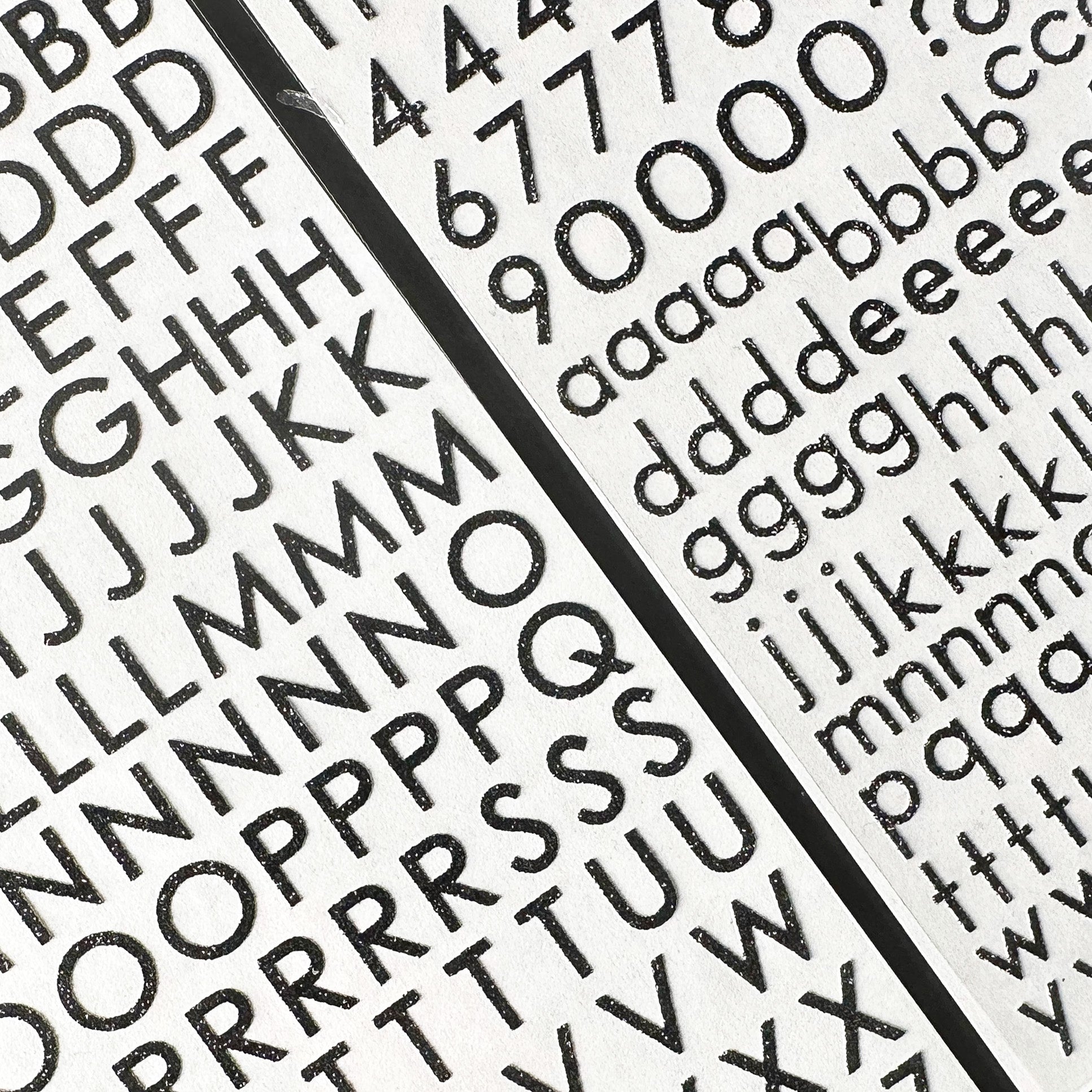 Get creative with our glitter black color letter stickers, perfect for adding a touch of sparkle and color to your scrapbooking, card making, and other craft projects. These stickers are sold at BBB Supplies Craft Shop.