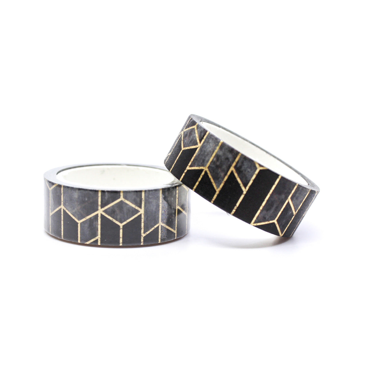 Modern black and gold decorative washi tape design