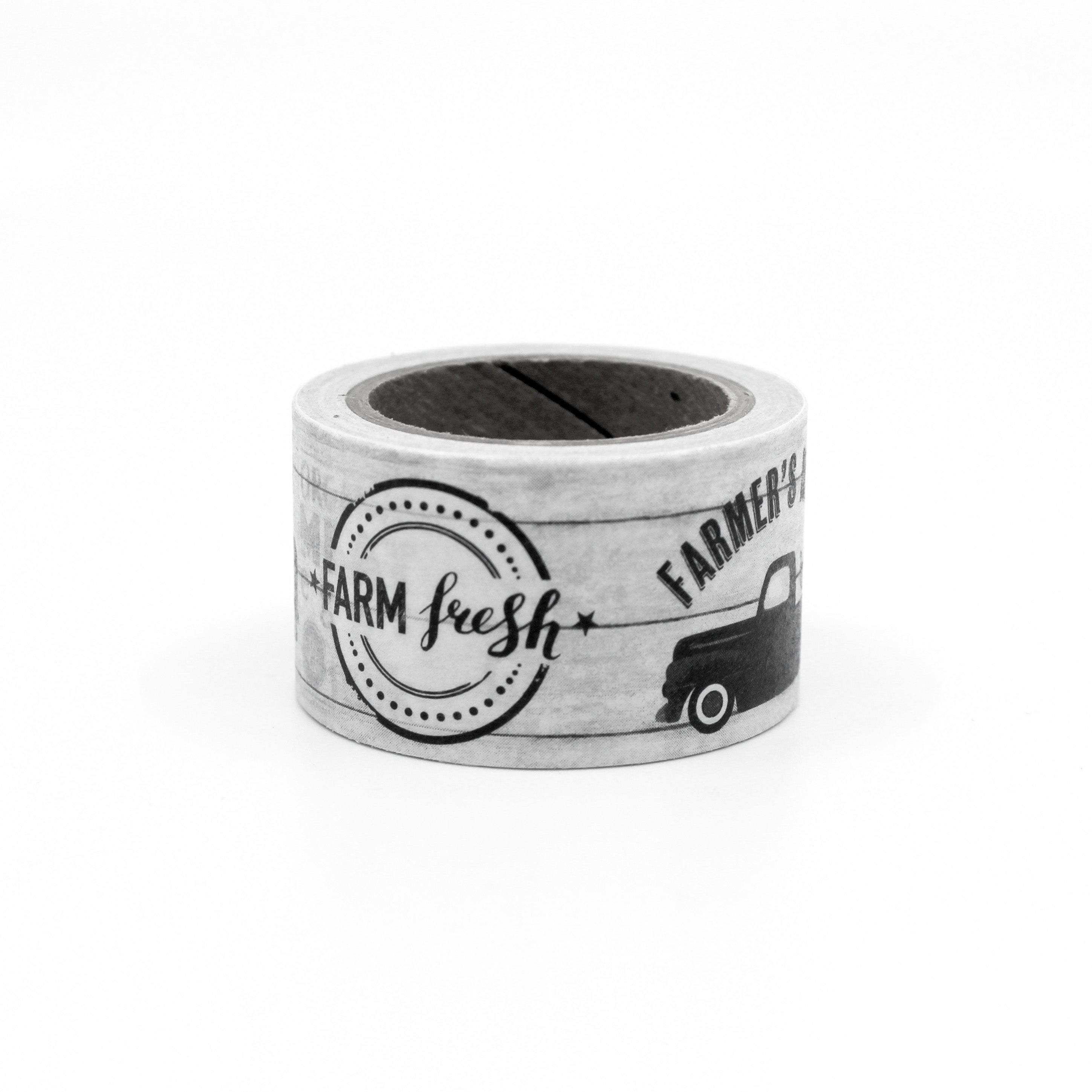 Elevate your crafts with our Black & White Farmhouse Phrases Washi Tape. Featuring rustic-inspired phrases in a classic monochrome design, perfect for adding a touch of farmhouse charm to your projects. This tape is sold at BBB Supplies Craft Shop.
