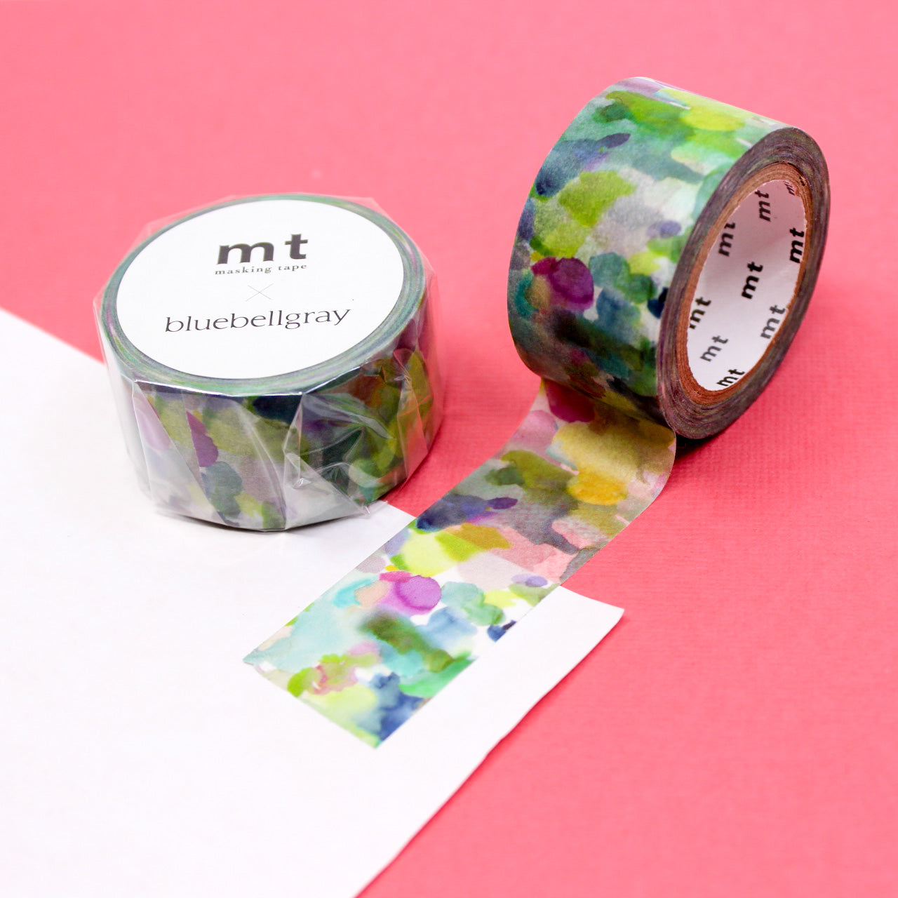 Infuse your projects with the beauty of watercolor art using our washi tape, adorned with a painterly design that captures the free-flowing and vibrant nature of watercolors, adding a touch of elegance to your crafts. This tape is a collaboration with MT and Bluebellgrey. It is sold at BBB Supplies Craft Shop.