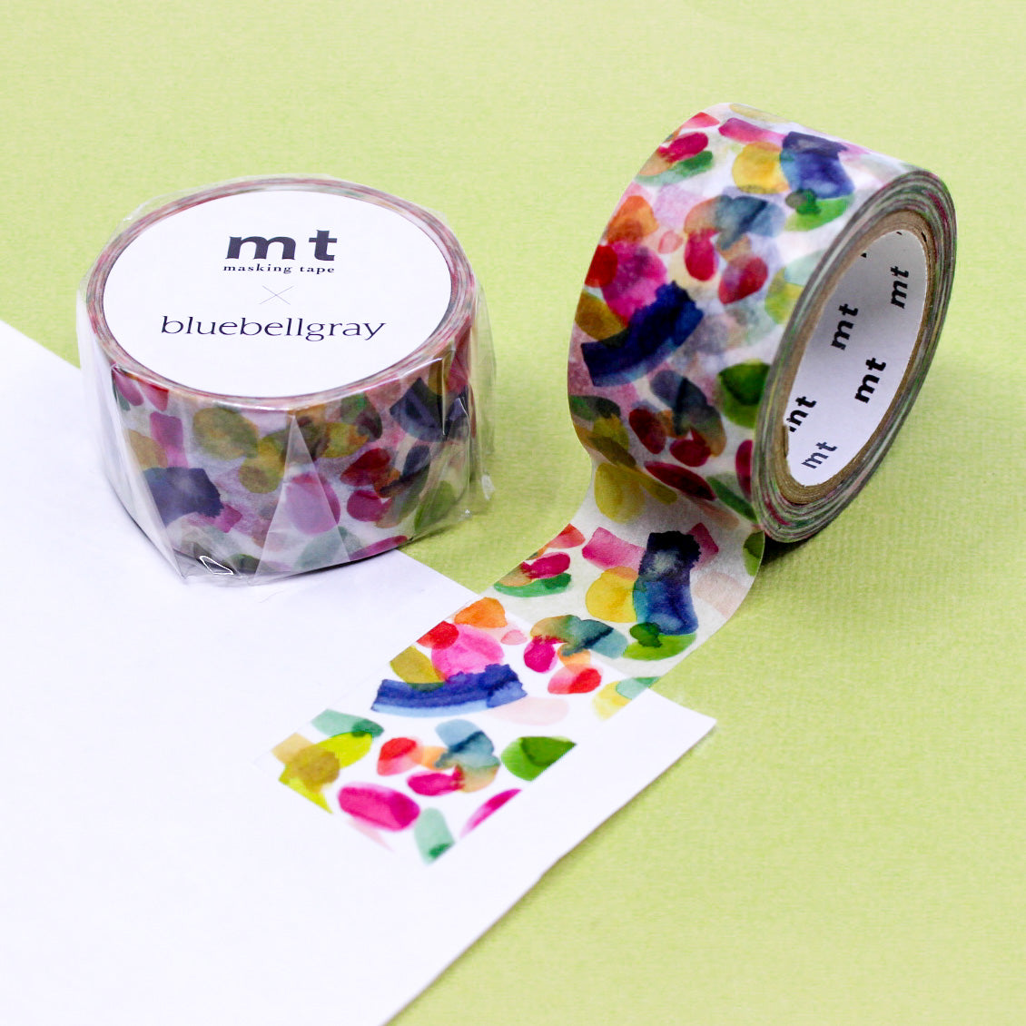 Infuse your projects with the beauty of watercolor art using our washi tape, adorned with a painterly design that captures the free-flowing and vibrant nature of watercolors, adding a touch of elegance to your crafts. This tape is a collaboration with MT and Bluebellgrey. It is sold at BBB Supplies Craft Shop.