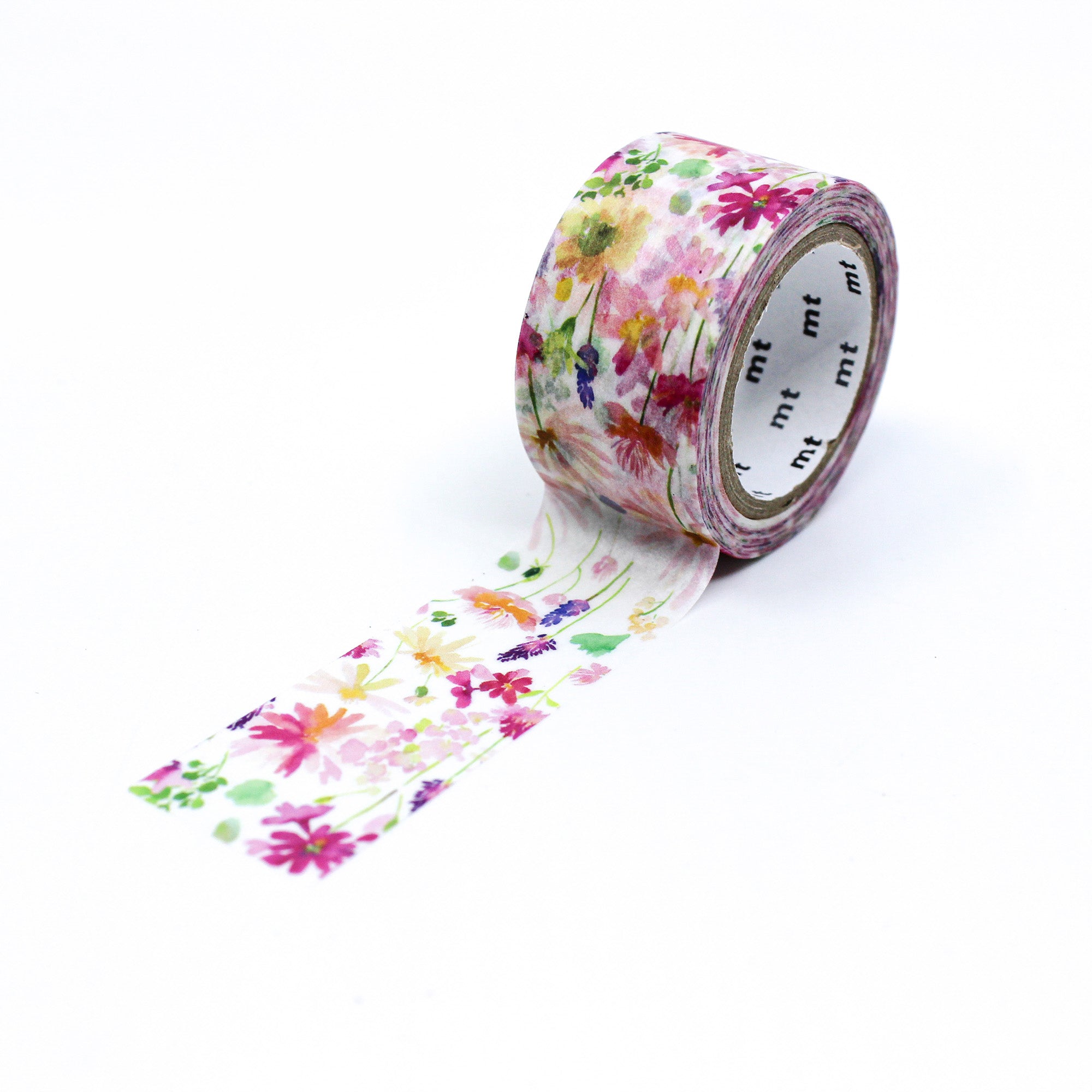 Infuse your projects with the beauty of watercolor art using our washi tape, adorned with a painterly design of floral motifs that captures the free-flowing and vibrant nature of watercolors, adding a touch of elegance to your crafts. This tape is a collaboration with MT and Bluebellgrey. It is sold at BBB Supplies Craft Shop.