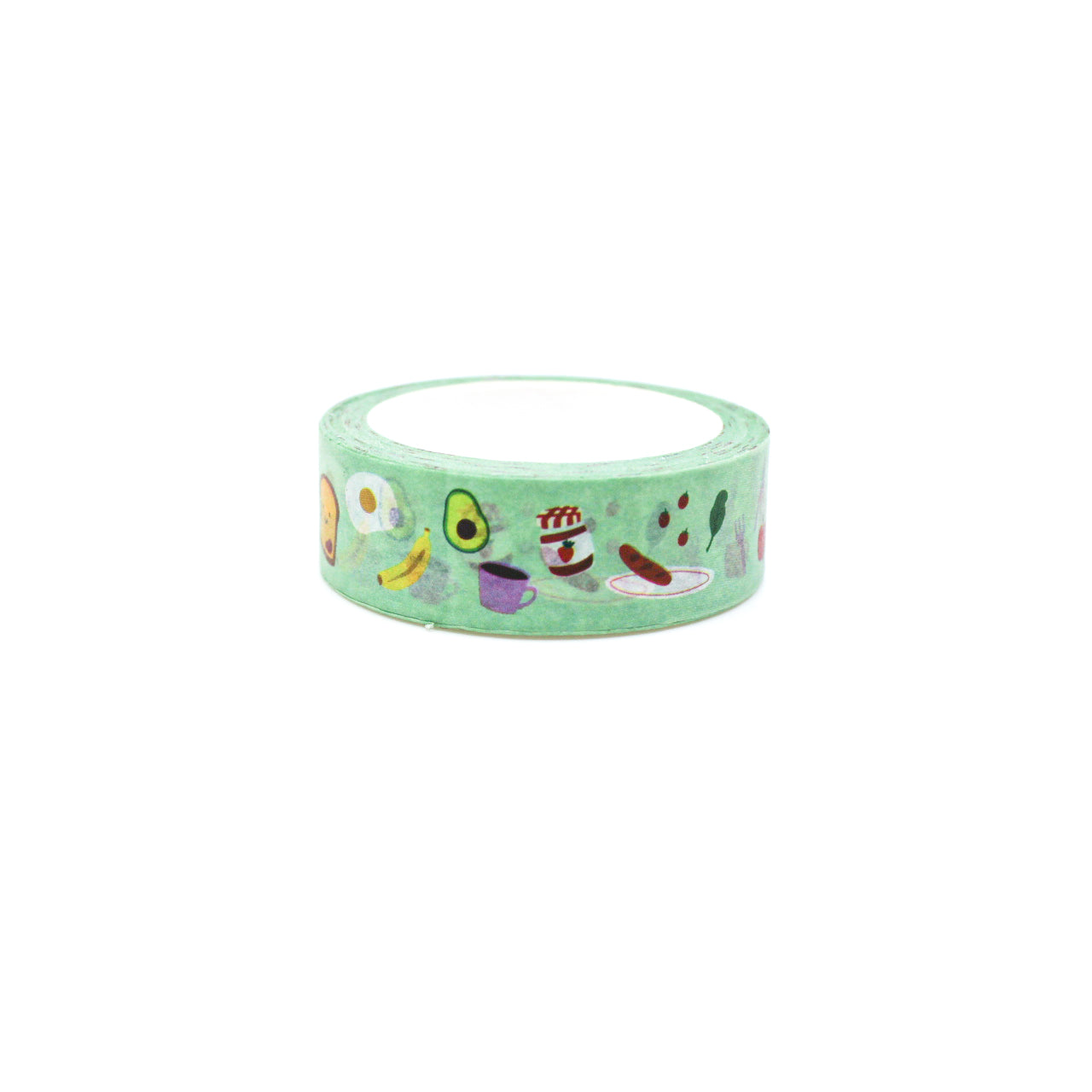 Start your crafting day right with our Breakfast Food Washi Tape, featuring a tasty array of breakfast items. Perfect for adding a delicious and whimsical touch to your projects. This tape is designed by Girl of All Work and sold at BBB Supplies Craft Shop.