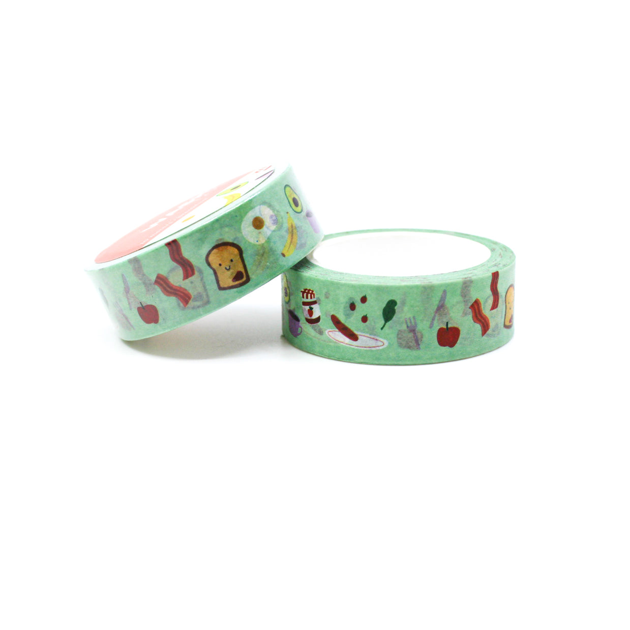 Start your crafting day right with our Breakfast Food Washi Tape, featuring a tasty array of breakfast items. Perfect for adding a delicious and whimsical touch to your projects. This tape is designed by Girl of All Work and sold at BBB Supplies Craft Shop.