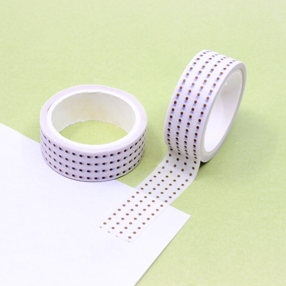Enhance your journaling experience with this versatile washi tape featuring a dotted grid pattern. Perfect for creating bullet journals, planners, or adding a stylish touch to any paper project. These washi are sold at BBB Supplies Craft Shop.