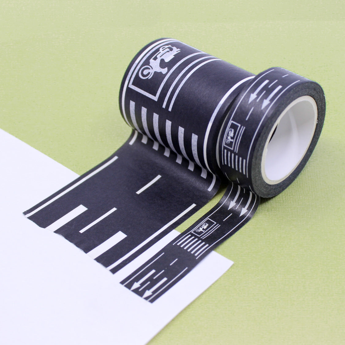 Fuel imagination and play with our road-themed washi tape for kids' playtime, featuring a playful road design perfect for creating roads and pathways for toy cars and adventures. This tape is sold at BBB Supplies Craft Shop.