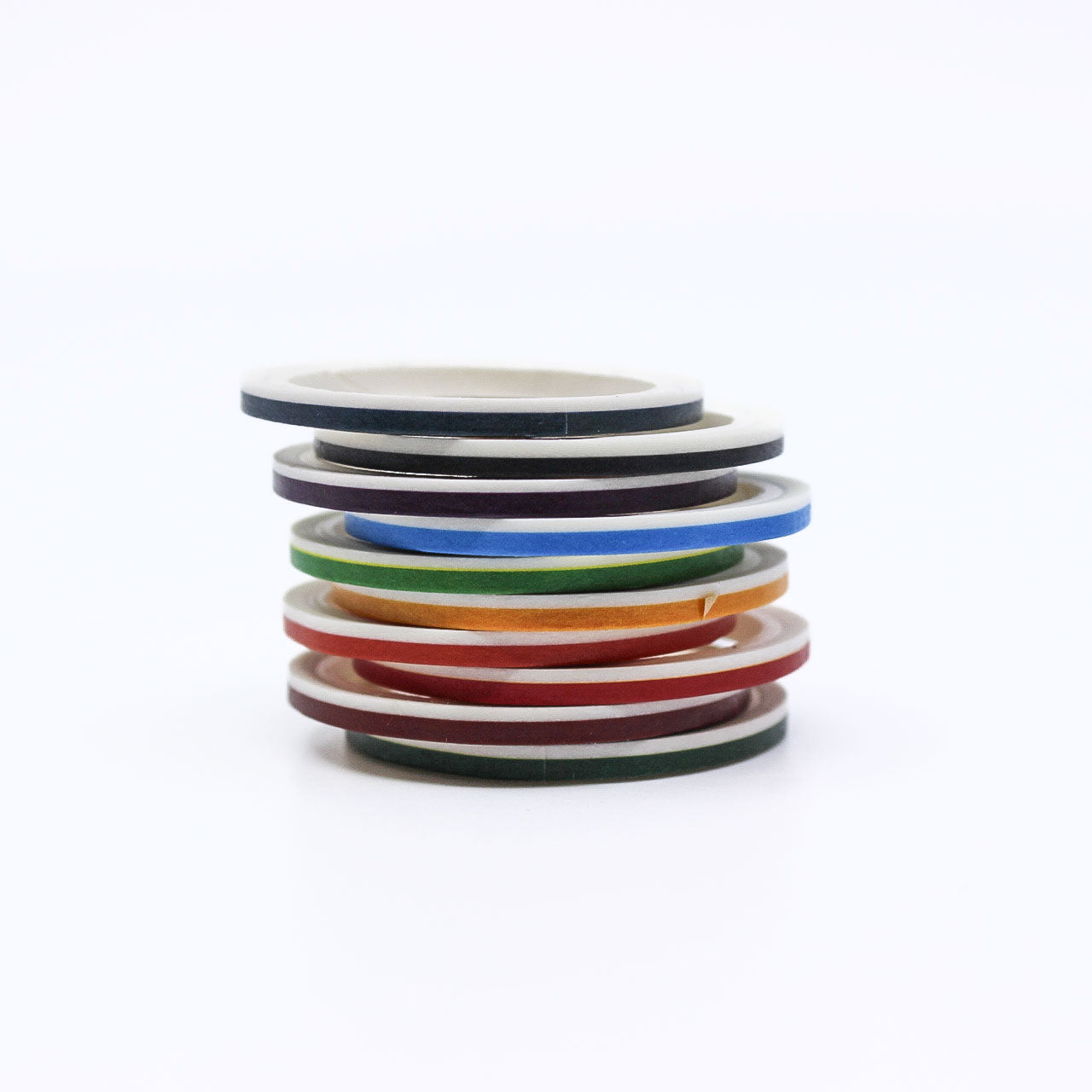 Functional border washi tape rolls for edging journal pages