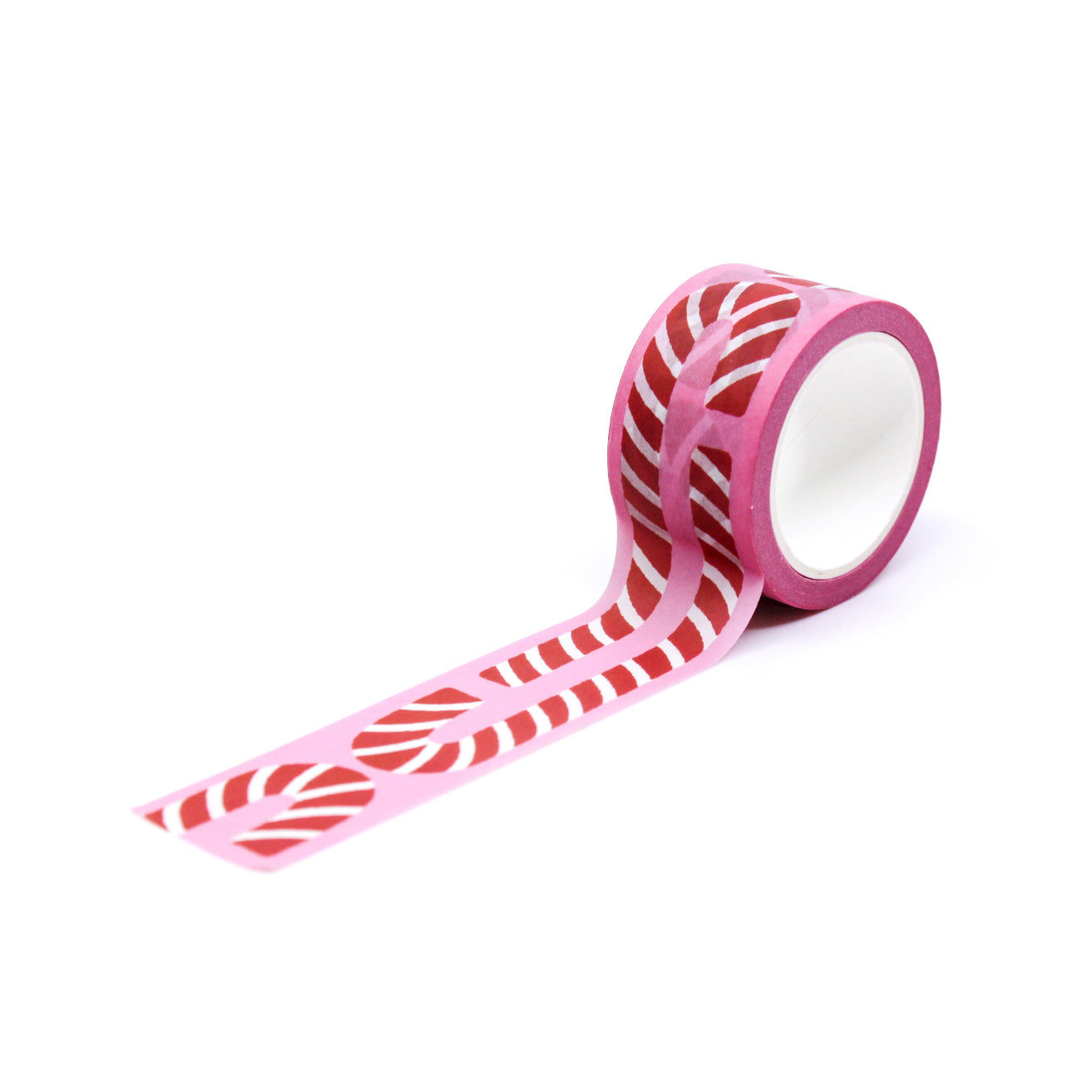 Sweet Tooth Candy Cane Washi Tape showcasing delightful candy canes in a whimsical pattern, adding a sugary and festive flair to your crafting or holiday-themed projects. This tape is from Rebecca Jane Woolbright and sold at BBB Supplies Craft Shop.
