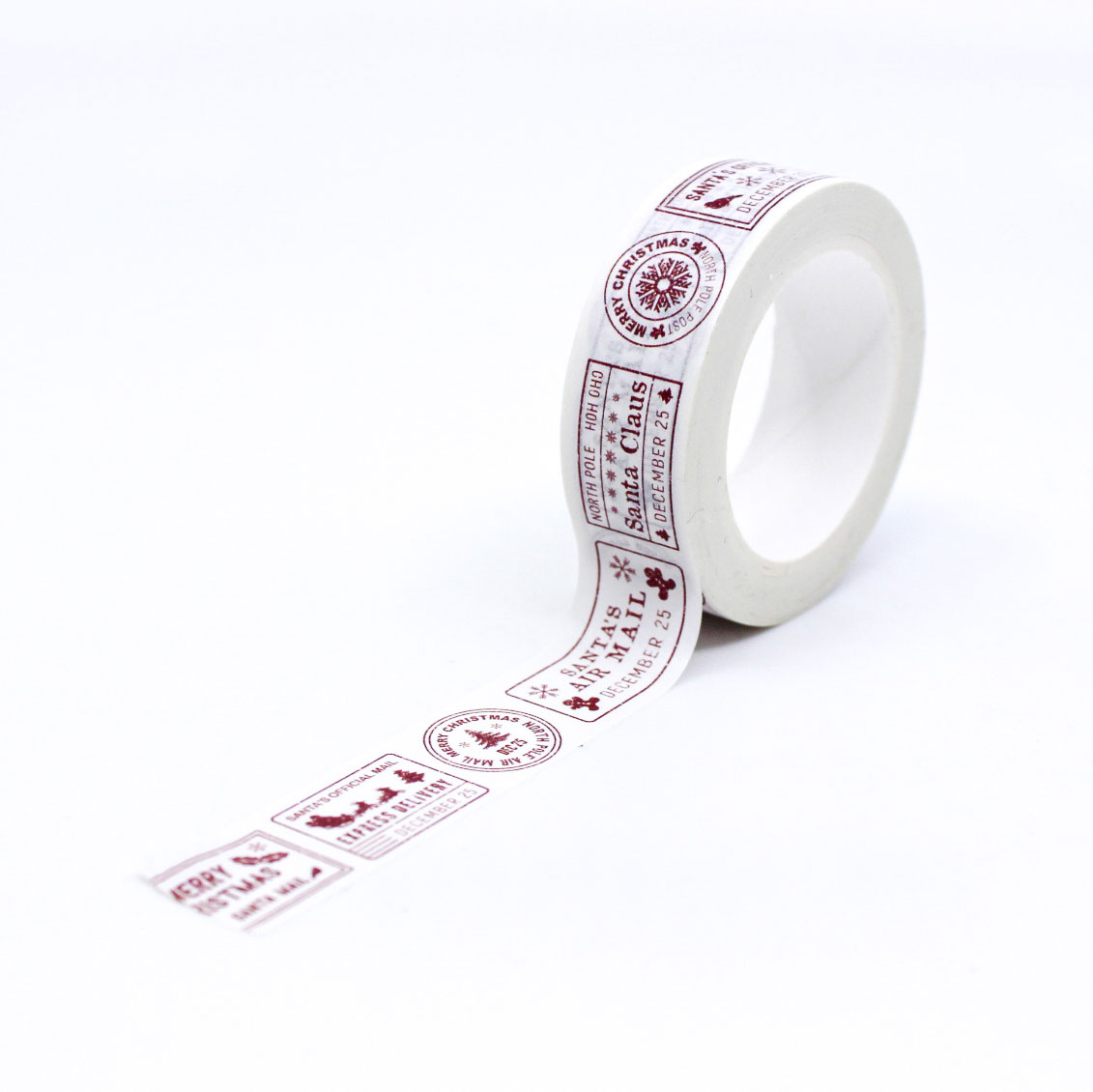 Holiday postmark washi tape for journaling and scrapbooking