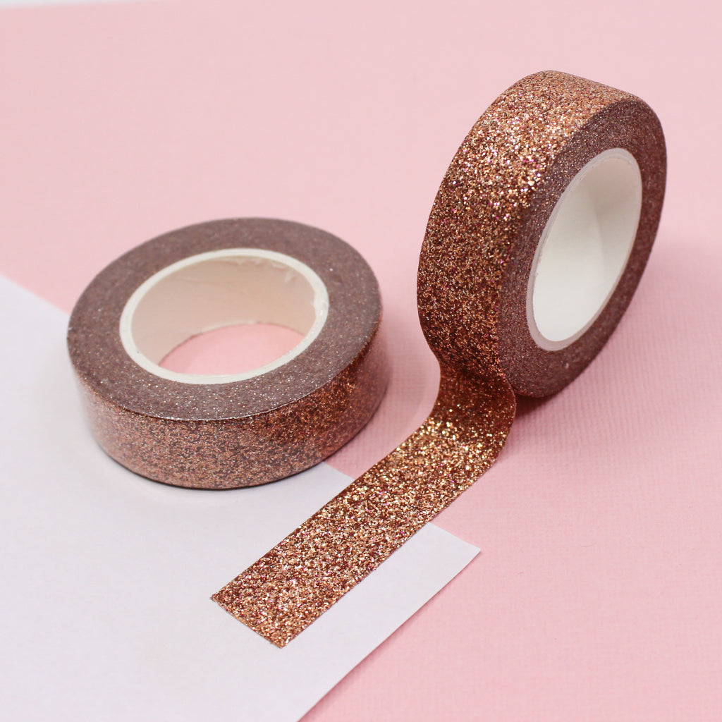 Embrace the warmth of autumn with our glittering washi tape in autumn colors, featuring a blend of rich hues and sparkling glitter, perfect for adding a touch of seasonal magic to your crafts. These Glitter Tapes are sold at BBB Supplies Craft Shop.