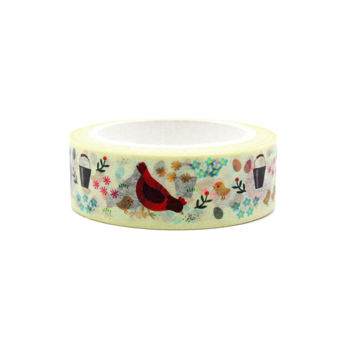 Charming illustrations of chickens for a rustic touch in crafts. Ideal for scrapbooking and journaling. High-quality and easy to use. This tape is from Girl of All Work and sold at BBB Supplies Craft Shop.