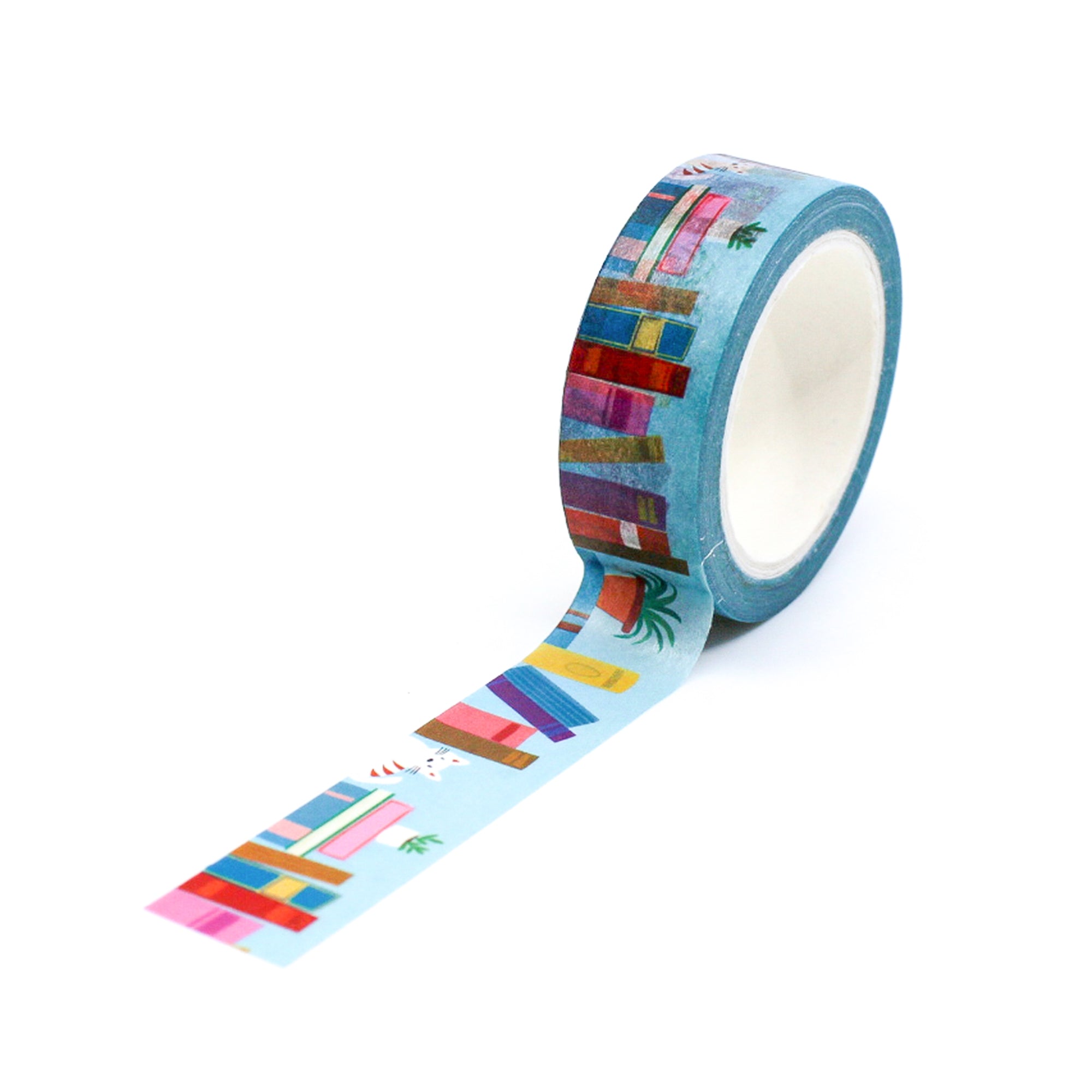Create a cozy atmosphere in your crafts with our Cozy Library Books Washi Tape, featuring charming book illustrations. Perfect for adding a warm and bookish touch to your projects. This tape is designed by Girl of All Work and sold at BBB Supplies Craft Shop.