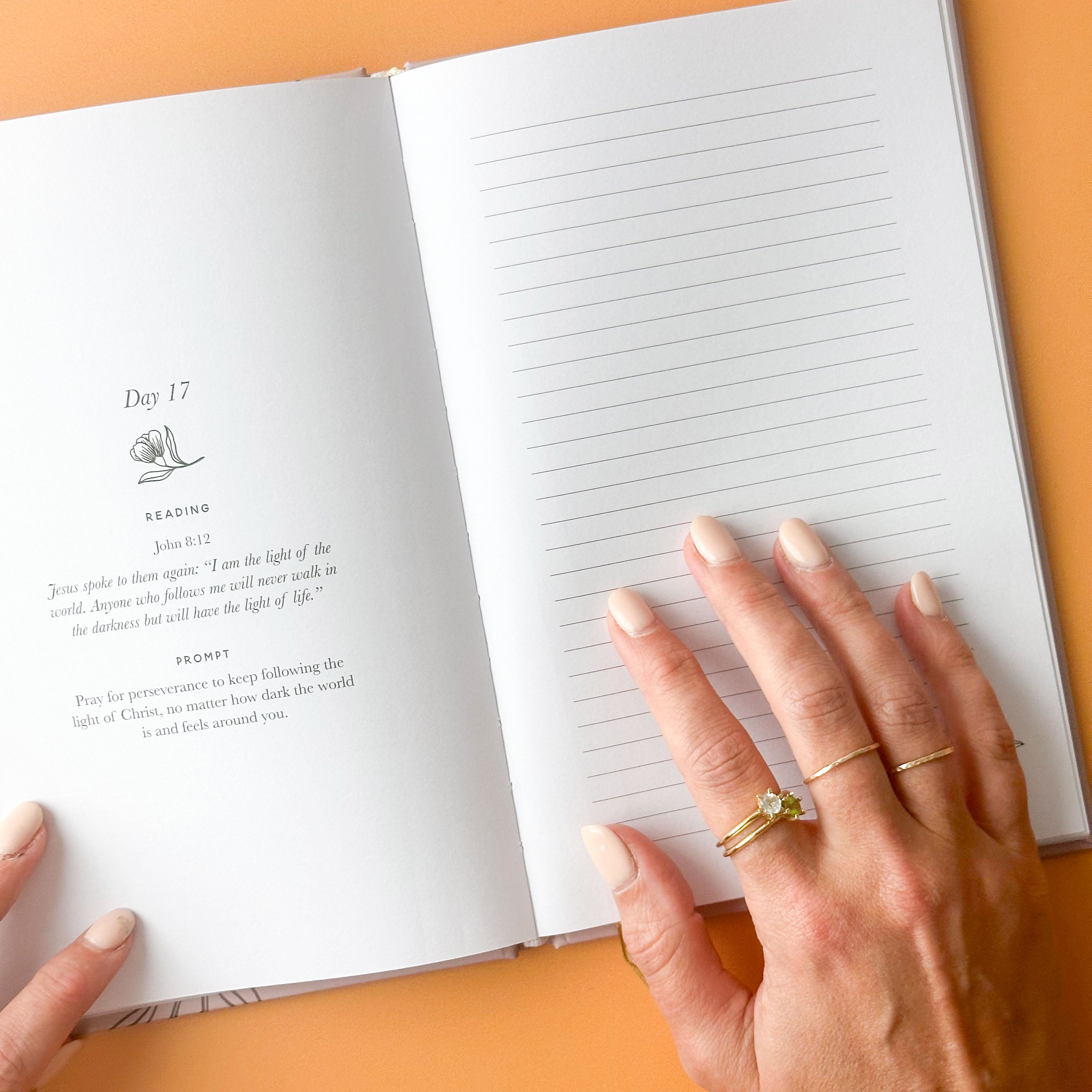 A journal designed to help users engage with the Lenten season through prayer, reflection, and meditation. This journal is from The Daily Grace Co. and sold at BBB Supplies Craft Shop.