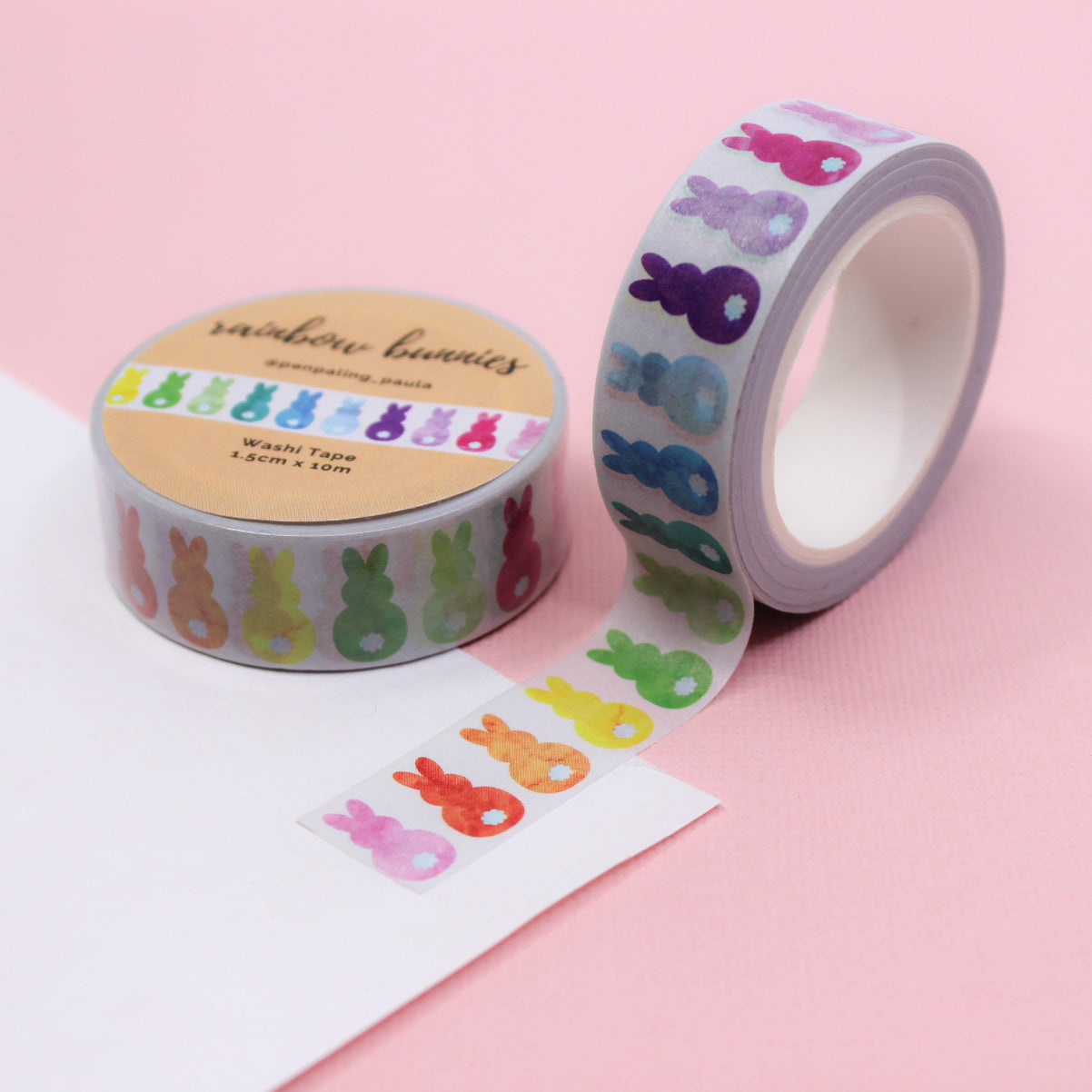 Easter Bunny Bottoms Washi Tape: Playful and charming tape featuring cute bunny bottoms, perfect for Easter crafts and decorations. This tape is designed by Penpaling paula and sold at BBB Supplies Craft Shop.