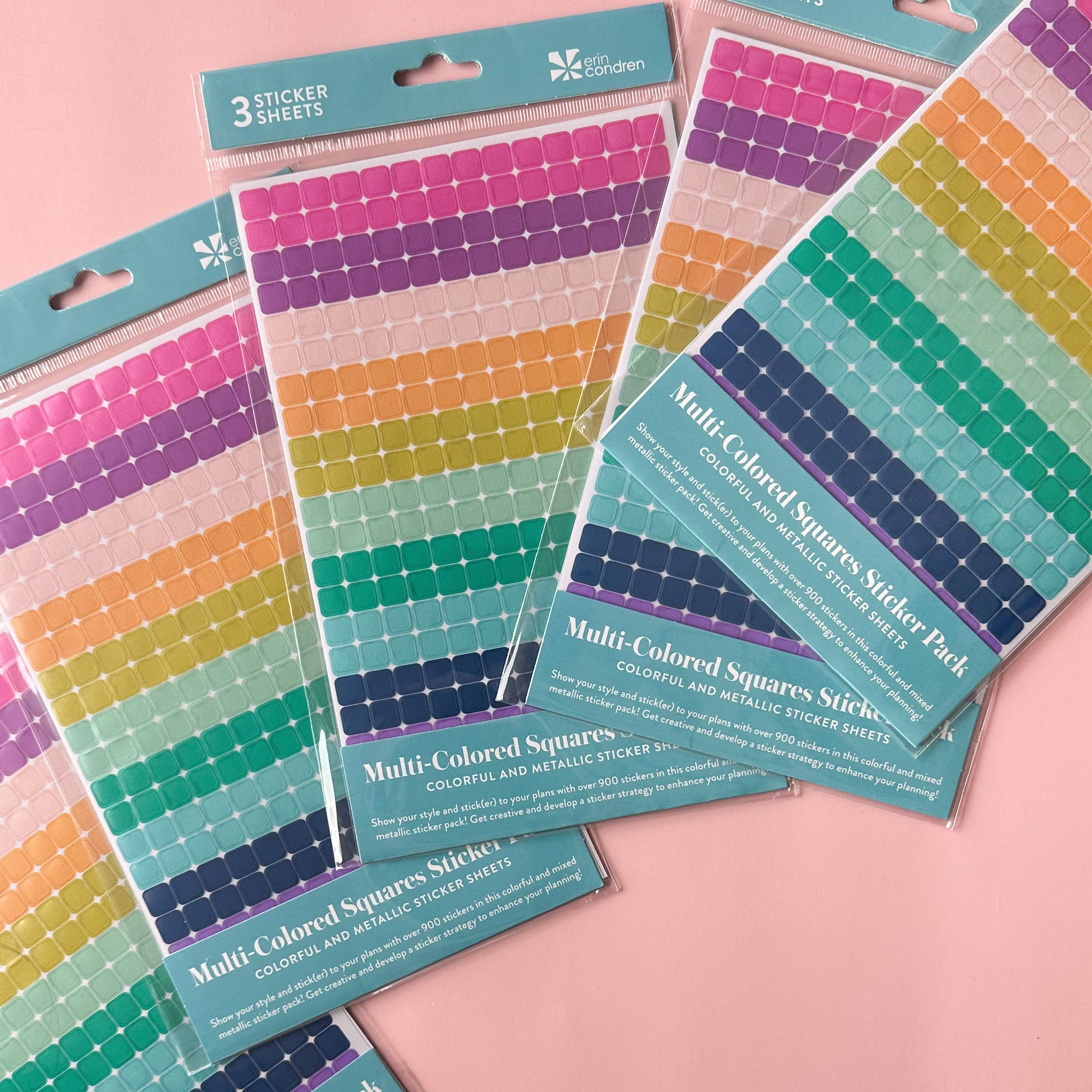 Stay organized and vibrant with our Colorful Square Planner Sticker Pack. This pack features an assortment of square-shaped stickers in a variety of bright colors, perfect for adding a pop of color and functionality to your planner. These Erin Condren Stickers are sold at BBB Supplies Craft Shop. 