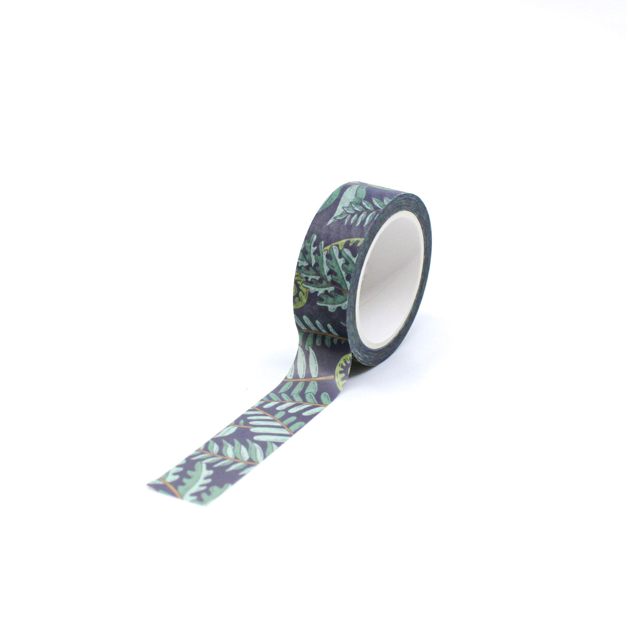 Forest Fern Washi Tape, featuring intricate fern designs, perfect for adding a touch of nature to your projects and crafts. This tape is sold at BBB Supplies Craft Shop and designed by Root & Branch Paper Co.