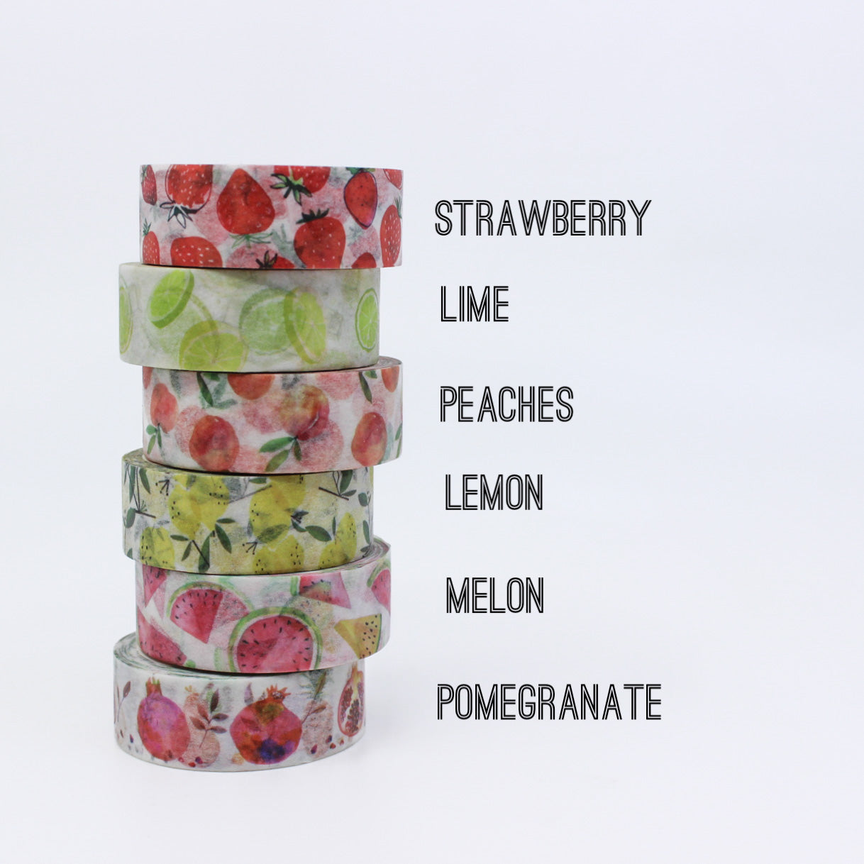 Infuse your projects with the beauty of nature using our washi tape, adorned with fruit illustrations that evoke a sense of summer and abundance, adding a lively and refreshing element to your crafts. These tapes are sold at BBB Supplies Craft Shop.