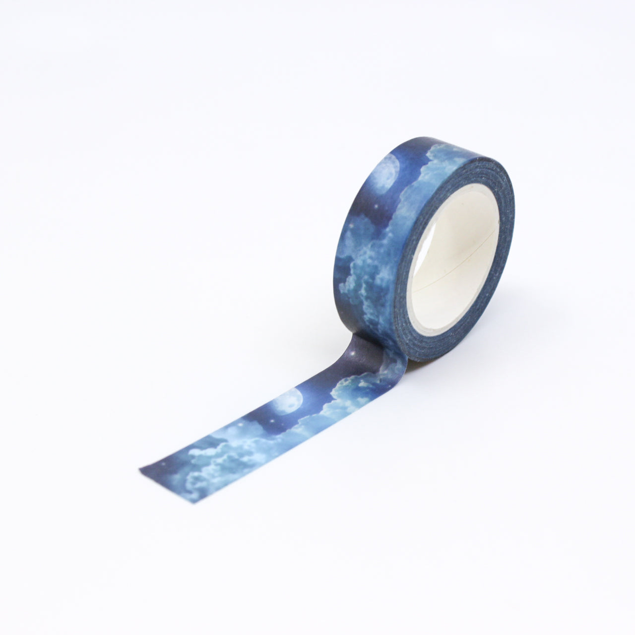 Capture the magic of the night sky with our Full Moon Night Sky Washi Tape, featuring a luminous full moon against a starry backdrop. Perfect for adding a touch of celestial wonder to your projects. This tape is sold at BBB Supplies Craft Shop.