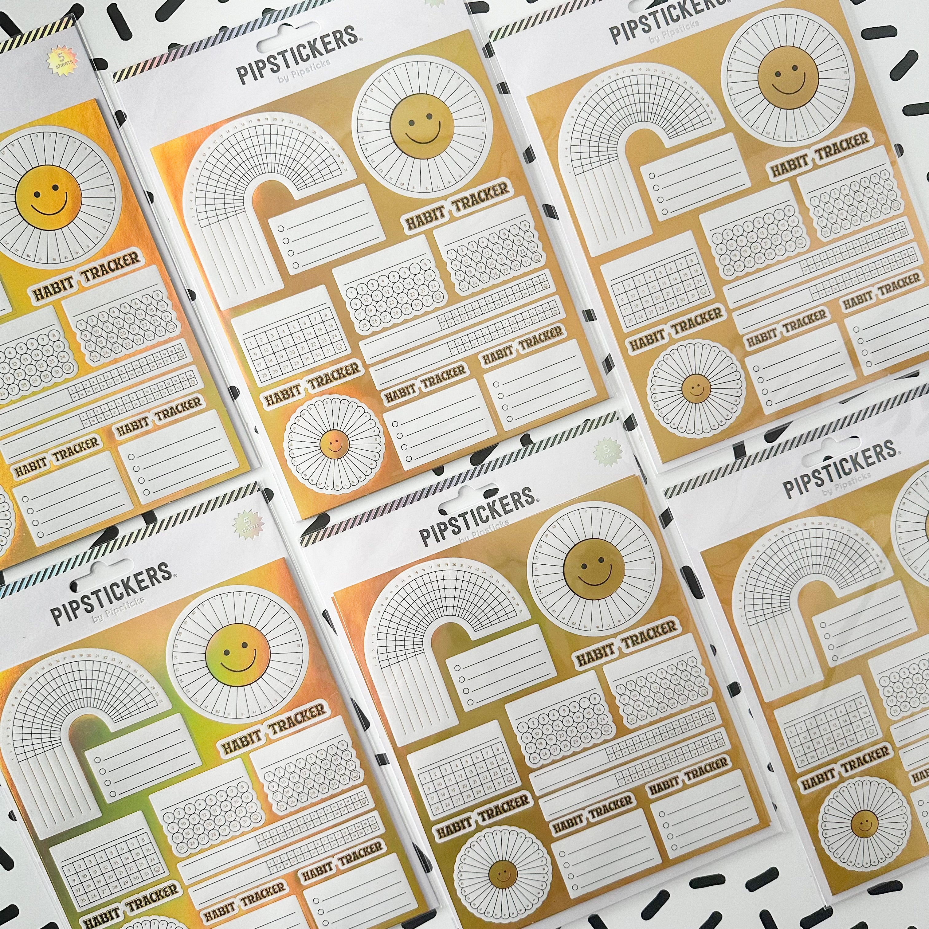 The Gold Foil Habit Tracker Sticker Set is perfect for adding a touch of elegance and organization to your planner or journal. Track all your habits and goals with ease using these stickers.