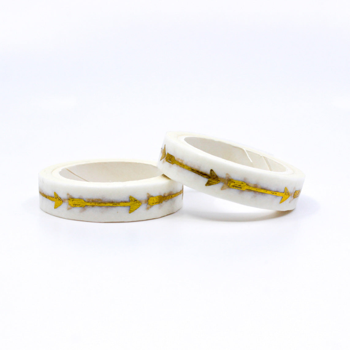 Accentuate your projects with our Gold Foil Arrow Washi Tape, featuring sleek and shimmering gold arrows. Ideal for adding a touch of elegance and direction to your crafts. This tape is sold at BBB Supplies Craft Shop.