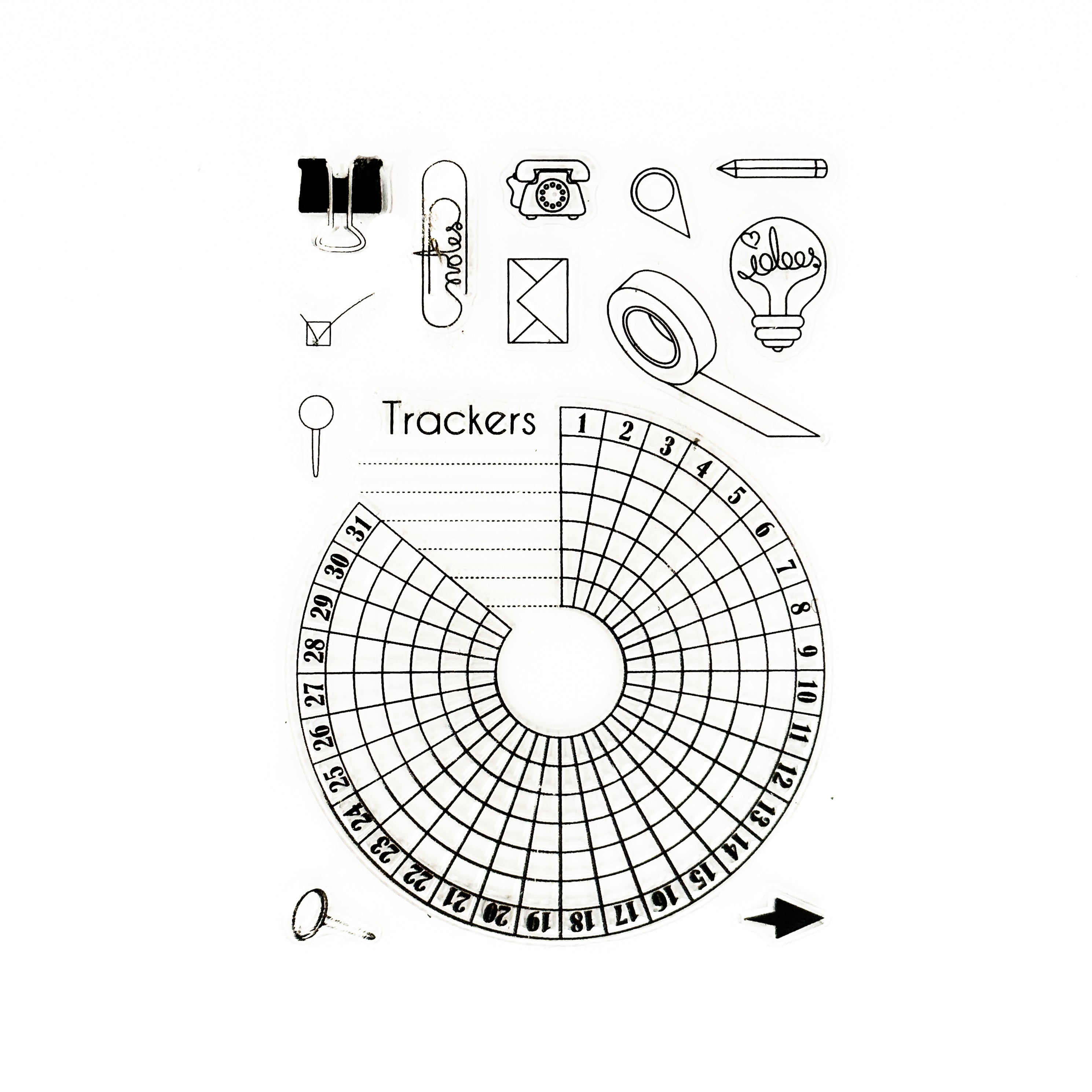 Track your habits with ease using our silicone stamp habit trackers, featuring a variety of customizable designs that can be easily stamped onto your planner or journal pages. These stamps are sold at BBB Supplies Craft Shop.