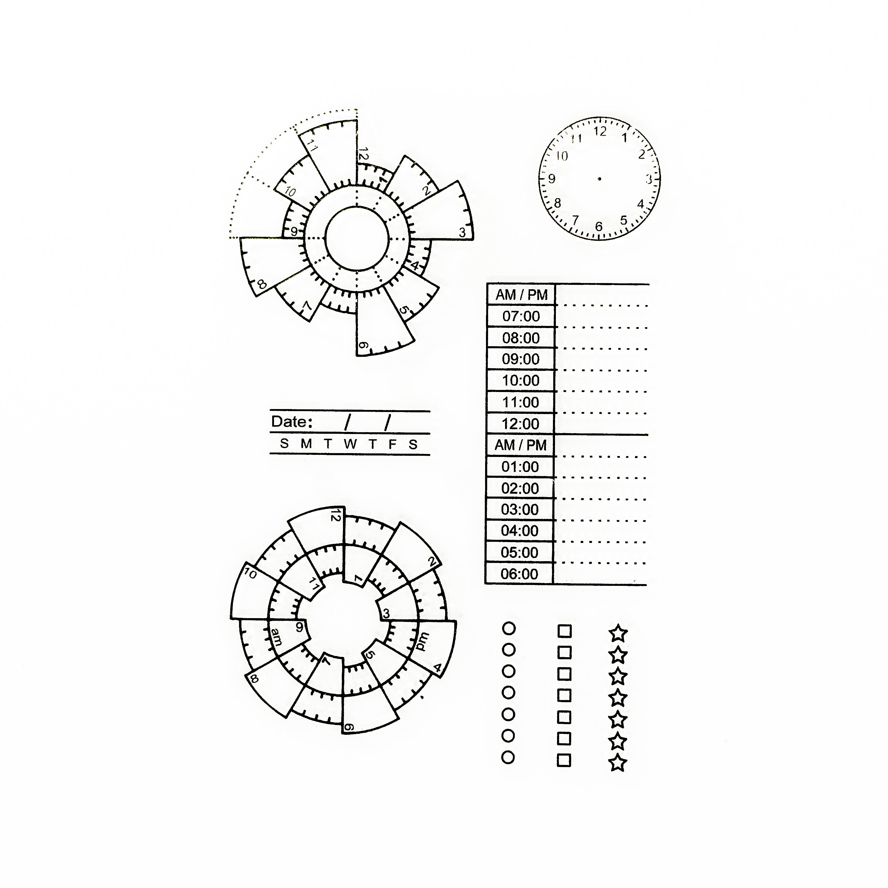 Track your habits with ease using our silicone stamp habit trackers, featuring a variety of customizable designs that can be easily stamped onto your planner or journal pages. This set includes some great checklist options These stamps are sold at BBB Supplies Craft Shop.