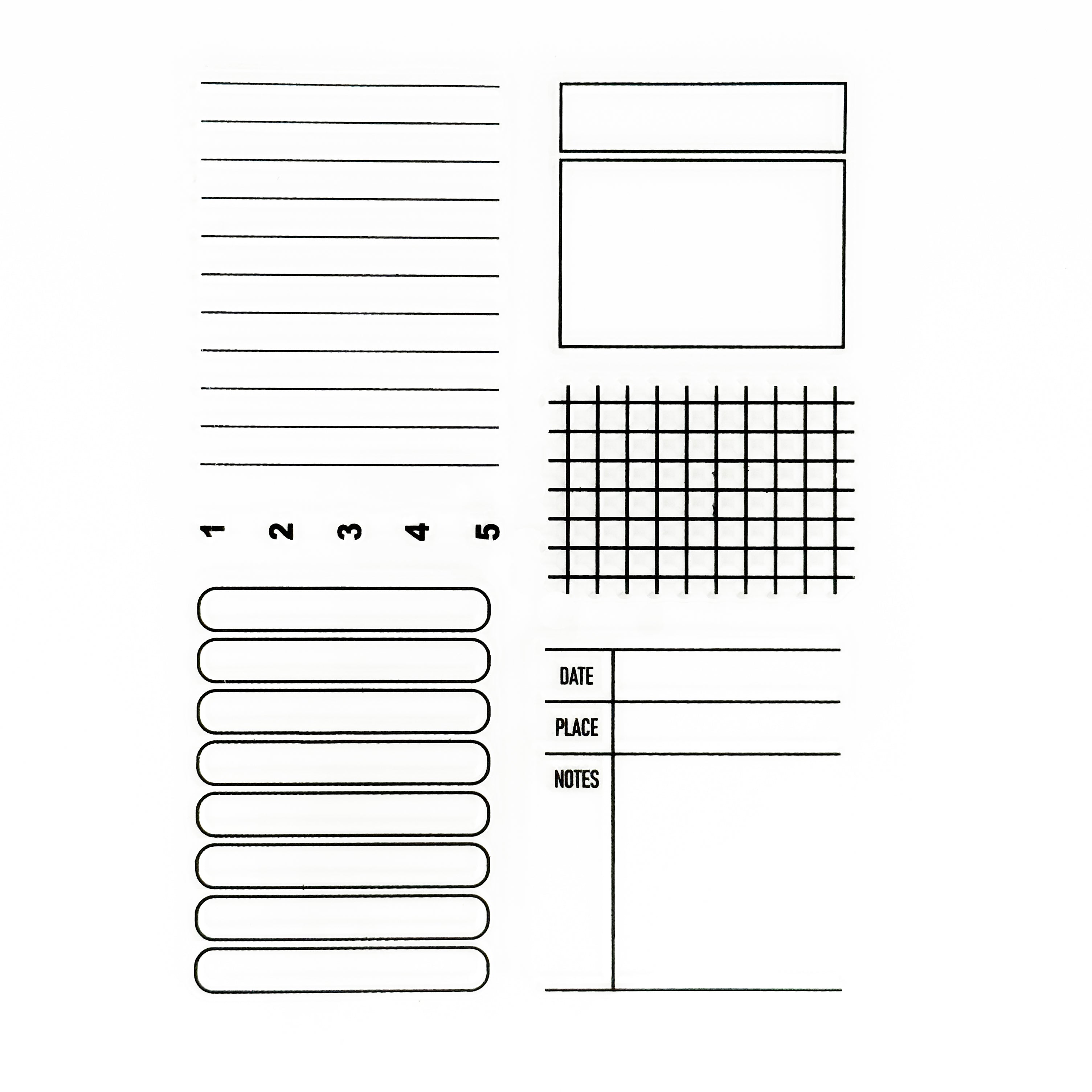 Habit Tracker Grids and Lines Stamps