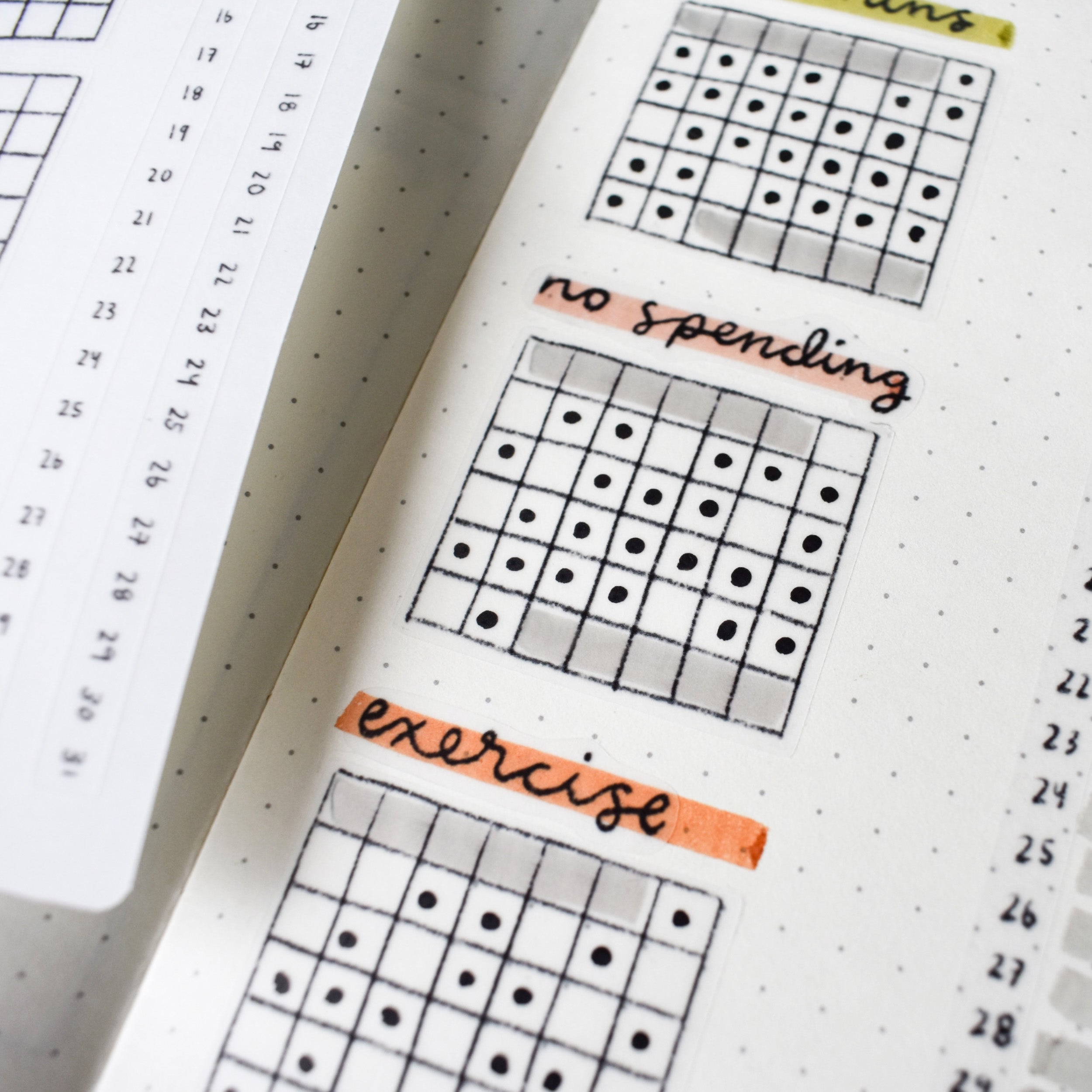 Stay on top of your habits with our Habit Tracker Sticker Sheet, featuring a variety of habit-tracking stickers. Perfect for adding a visual and motivational element to your planner or journal. These stickers from Lines and Colors Designs are sold at BBB Supplies Craft Shop.