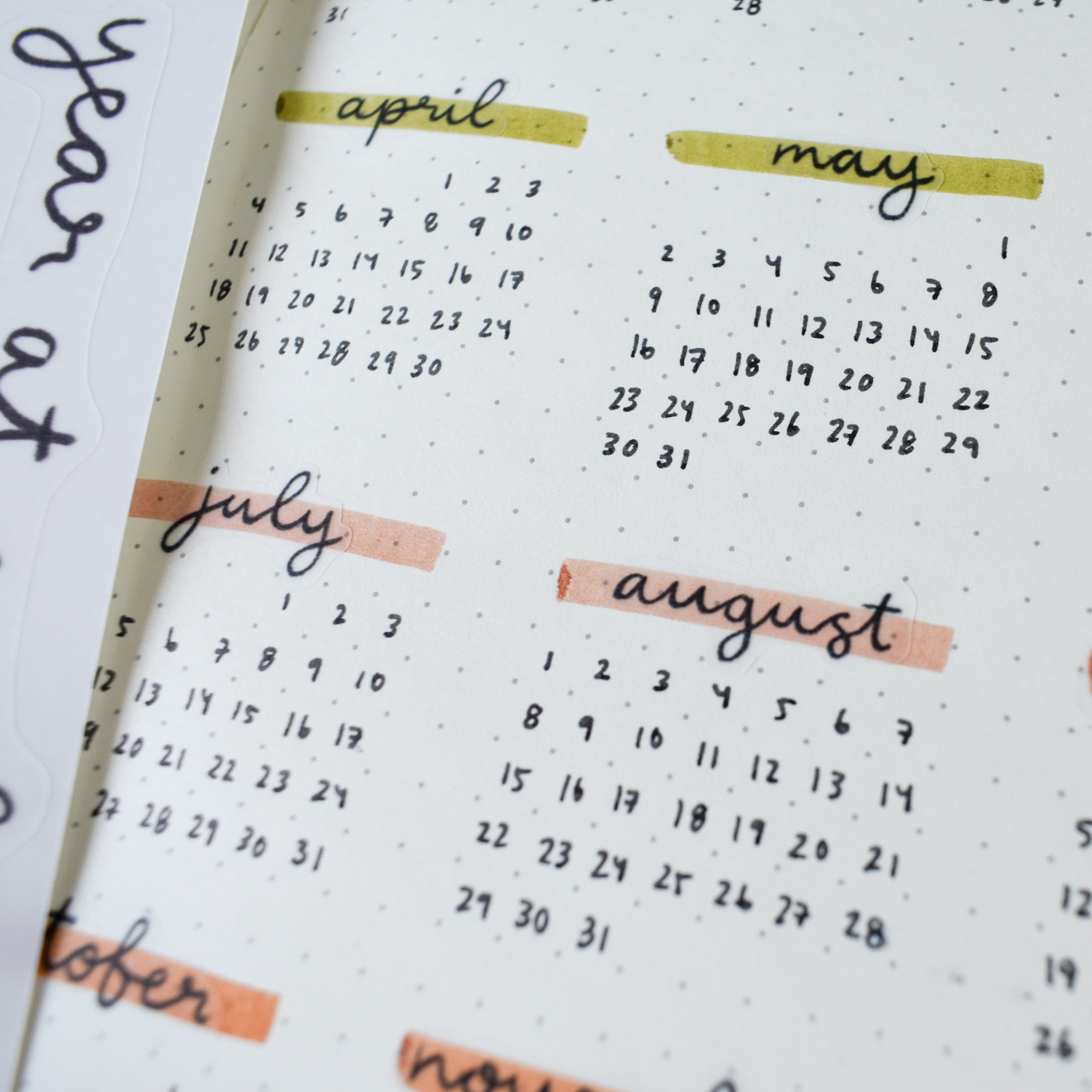 Organize your planner with our Planner Monthly Header Sticker Sheet, featuring stylish and functional monthly header stickers. Ideal for adding a clean and structured look to your planner spreads. These stickers from Lines and Colors Design are sold at BBB Supplies Craft Shop.