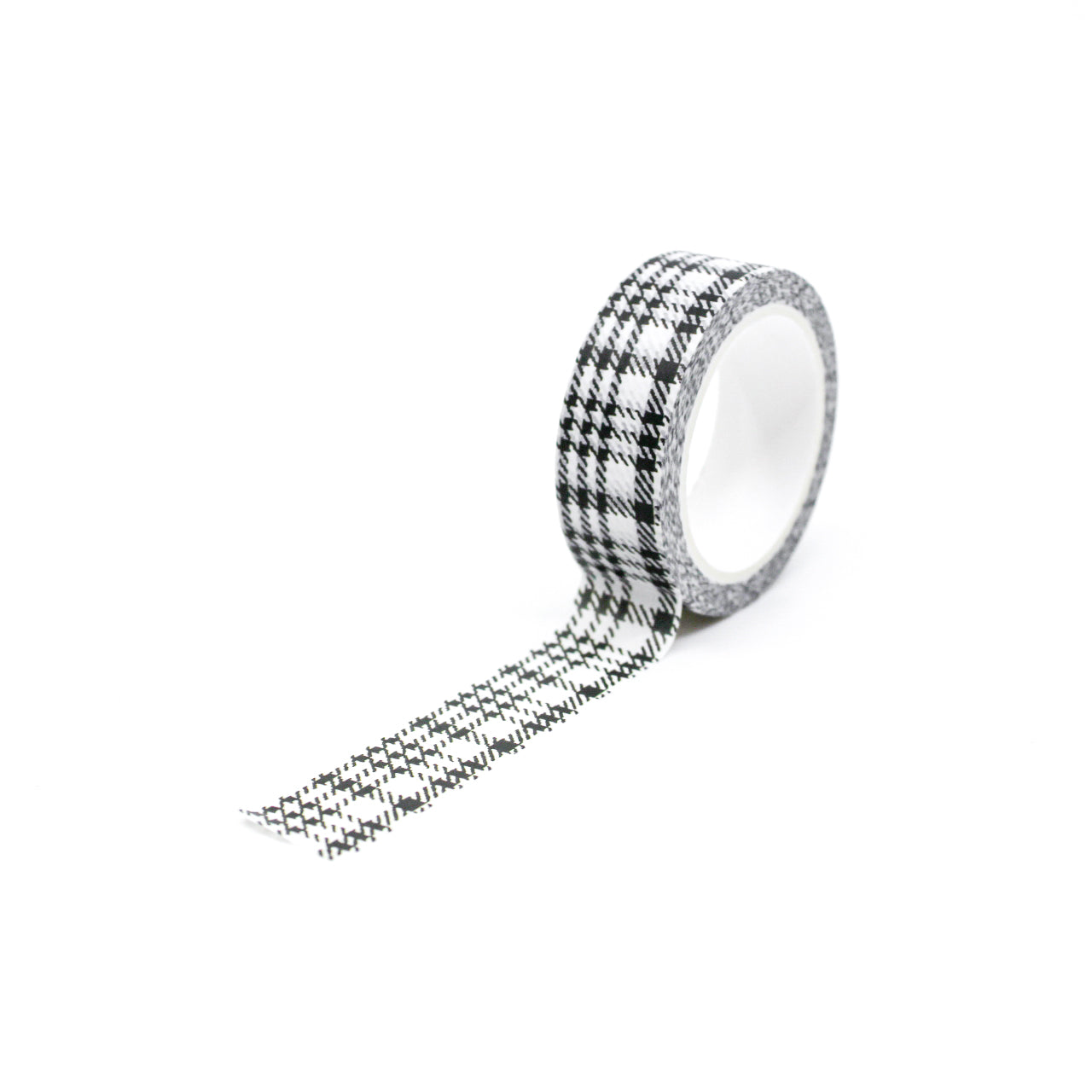 Capture attention and inspire creativity with our exquisite black and white houndstooth washi tape. The tape features a classic houndstooth pattern, adding a touch of elegance and sophistication to your craft projects. Use this premium-quality decorative tape to elevate your artistic creations and bring your ideas to life from BBB Supplies Craft Shop.